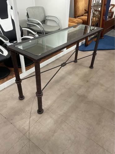 Iron And Glass Table