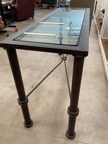 Iron And Glass Table