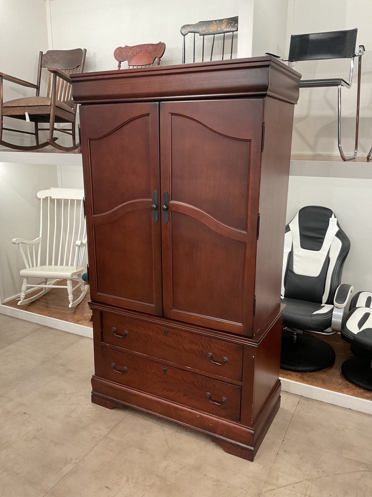 Dark Brown 2 Piece Armoire