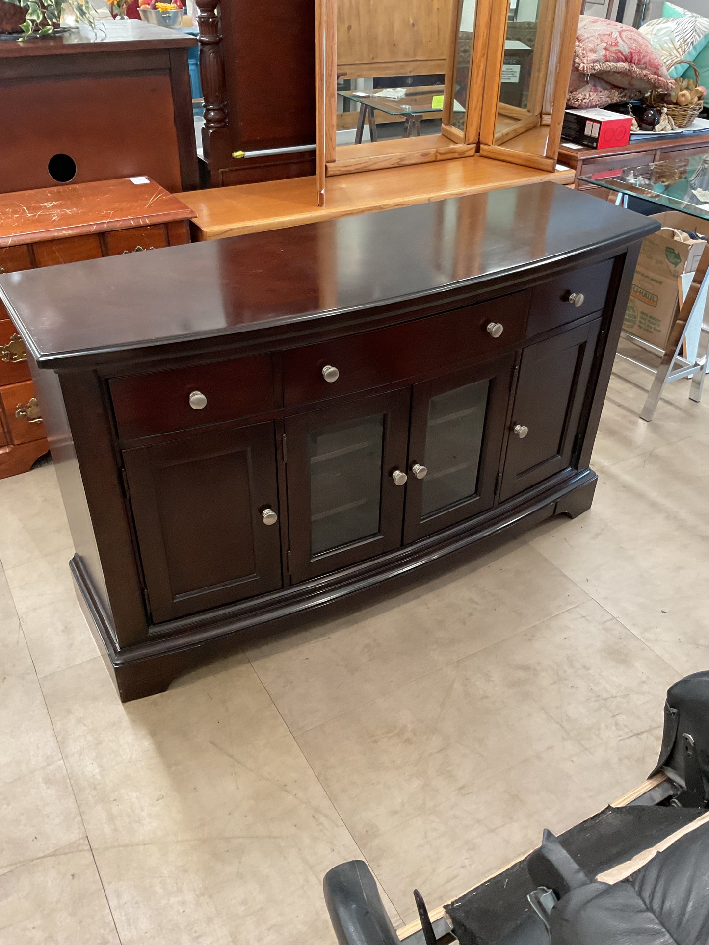 Dark Wood Side Board