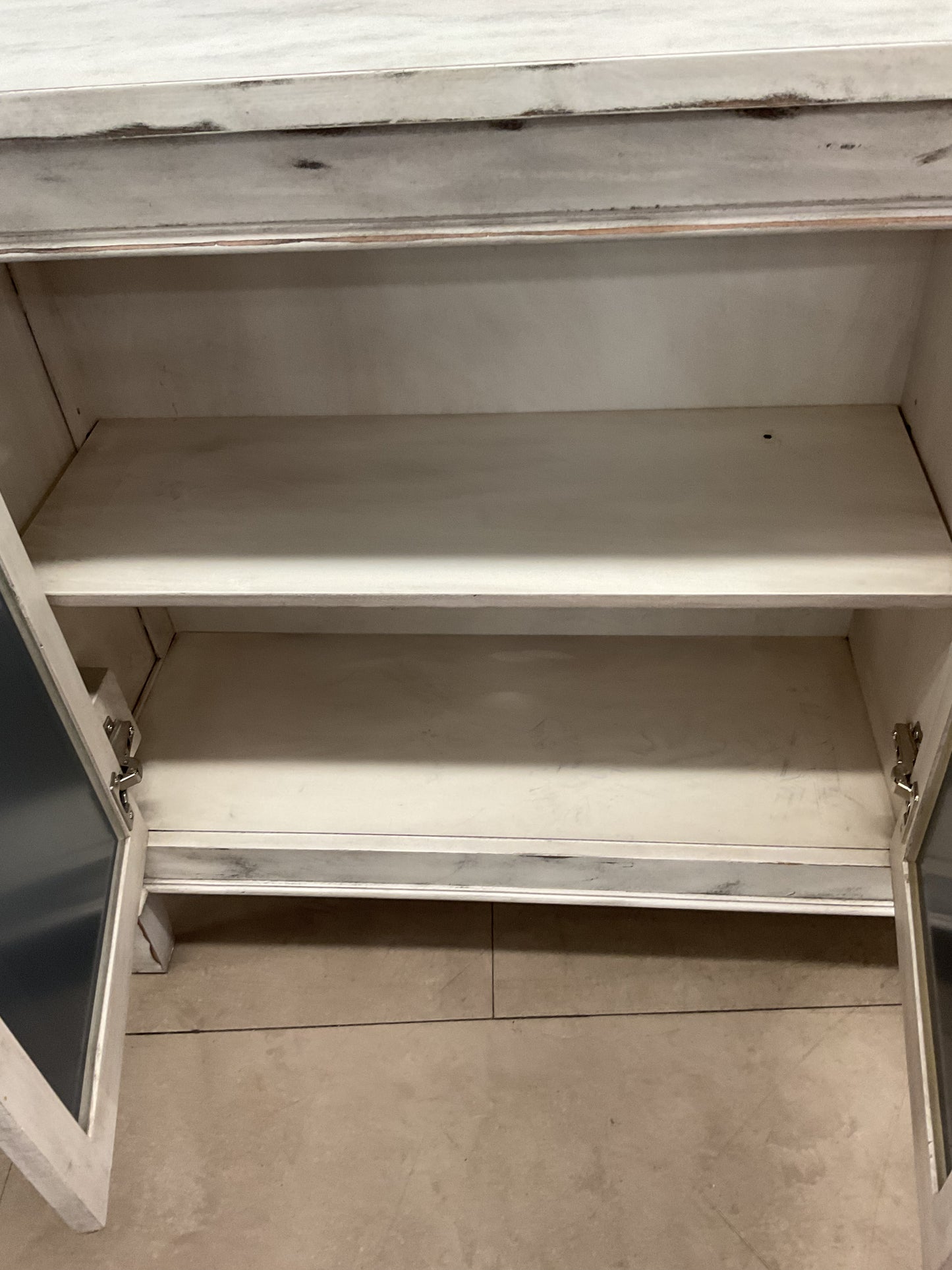 Brushed White Credenza