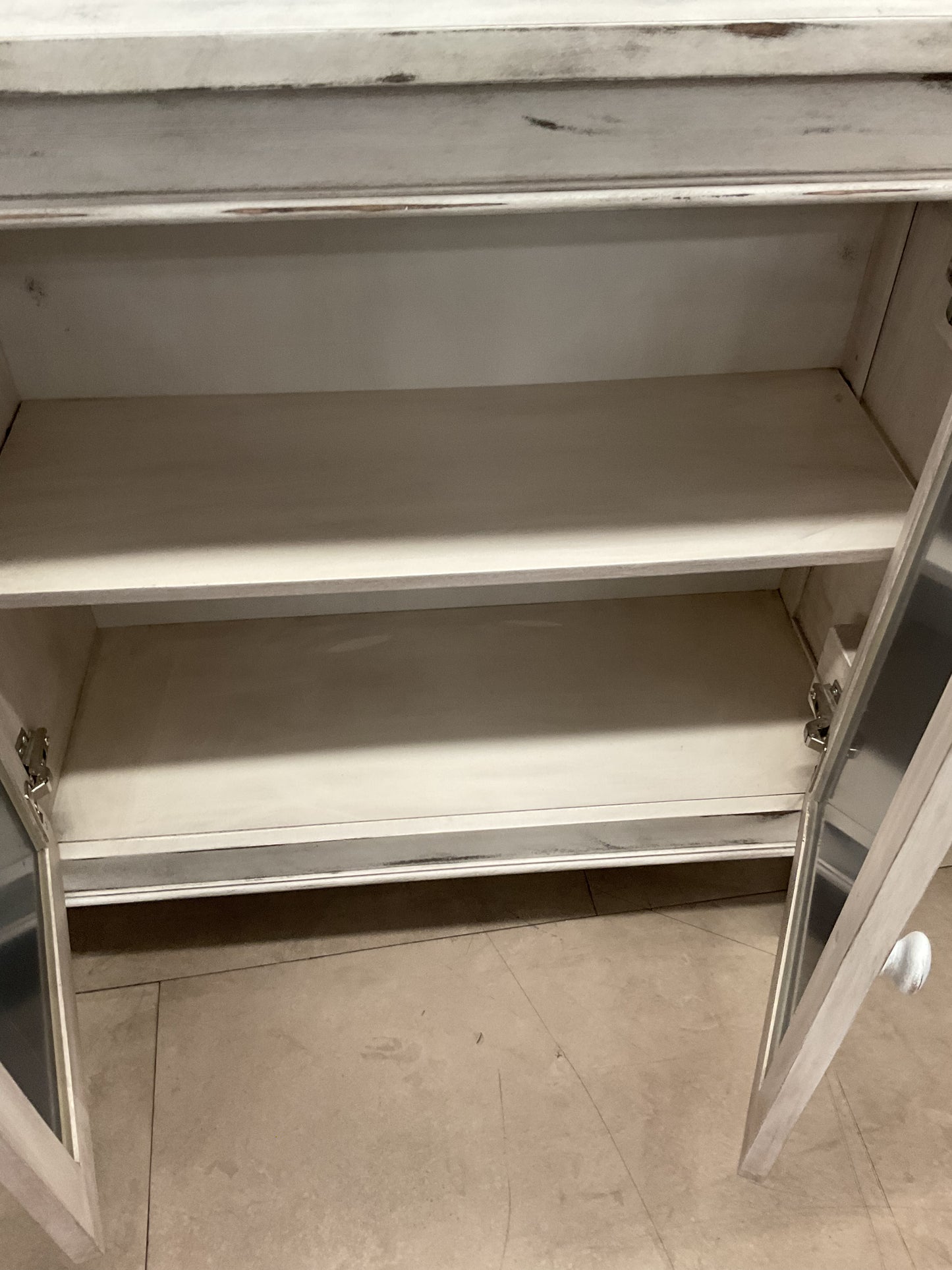 Brushed White Credenza