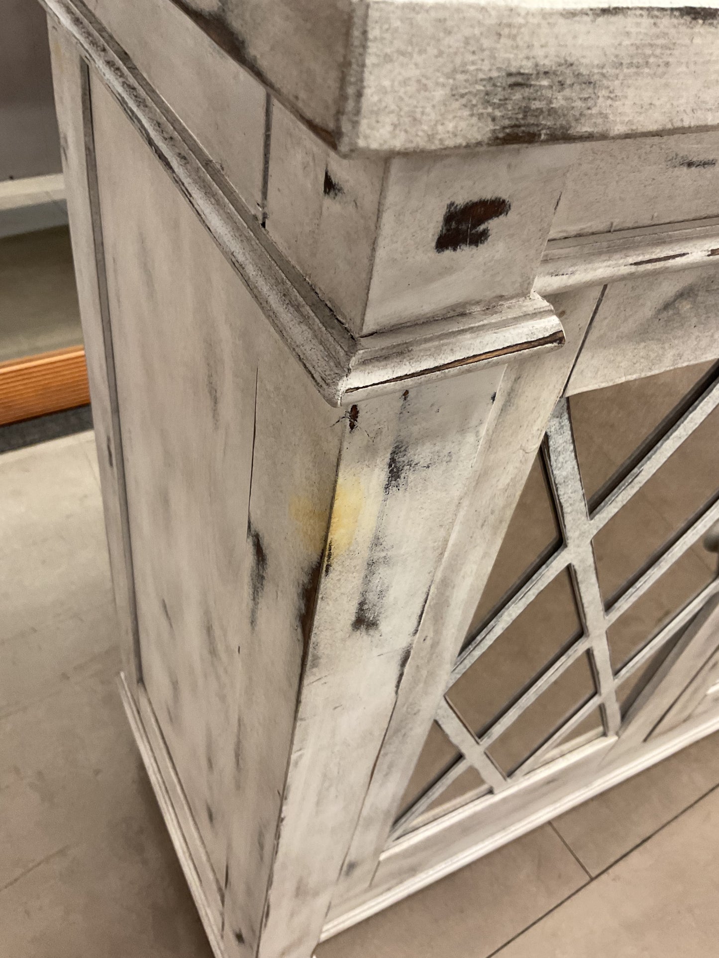 Brushed White Credenza
