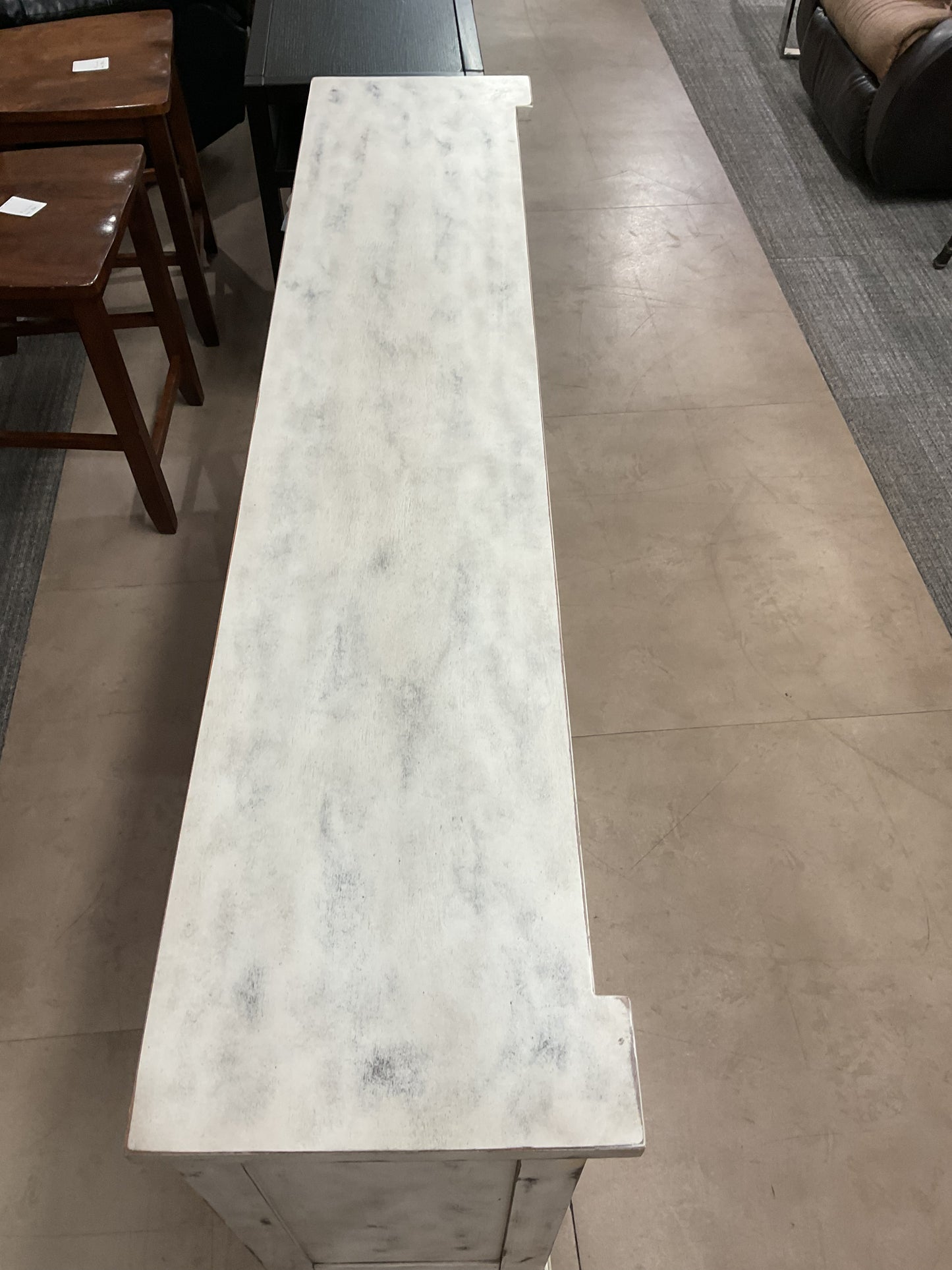 Brushed White Credenza