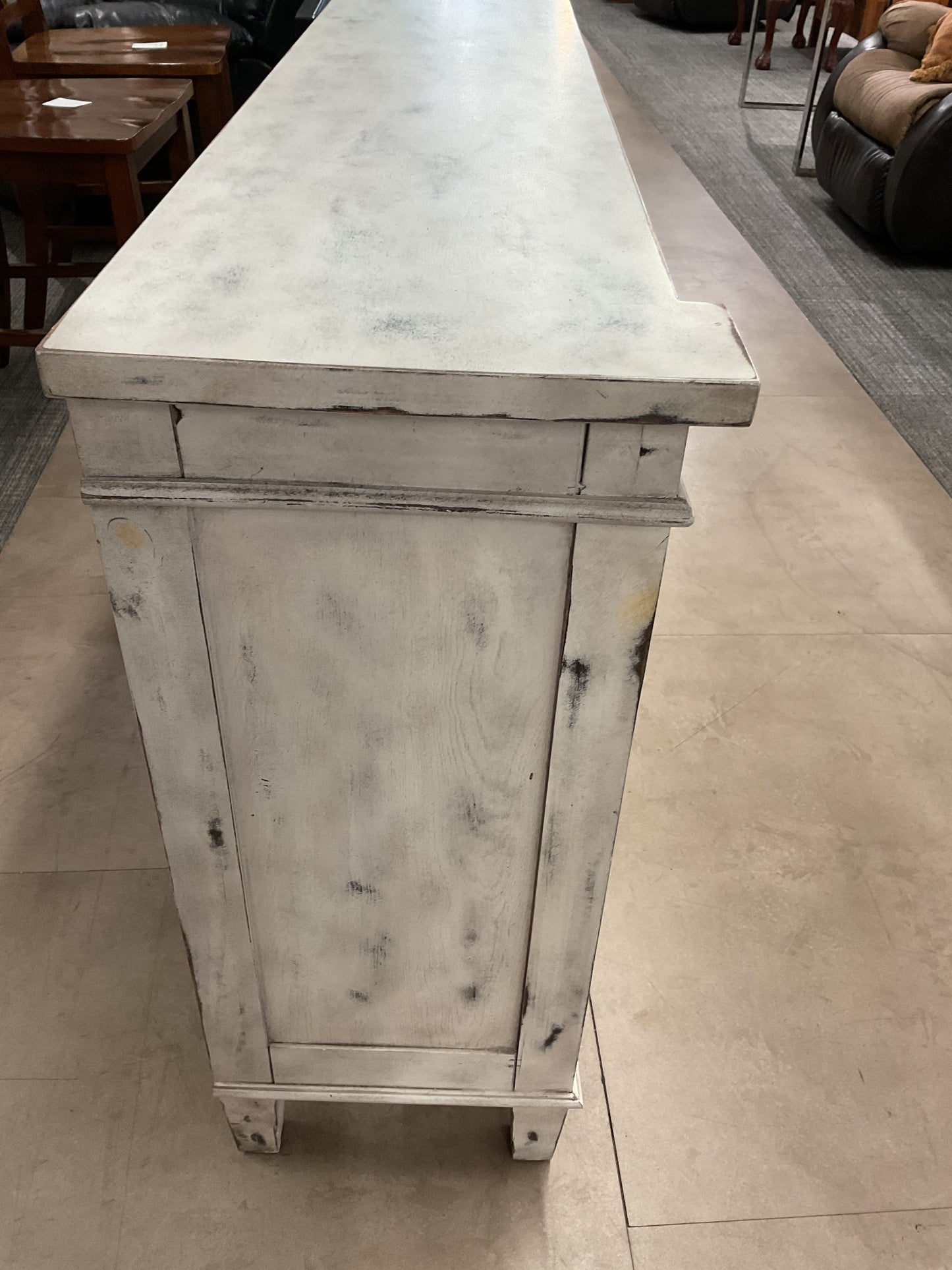 Brushed White Credenza