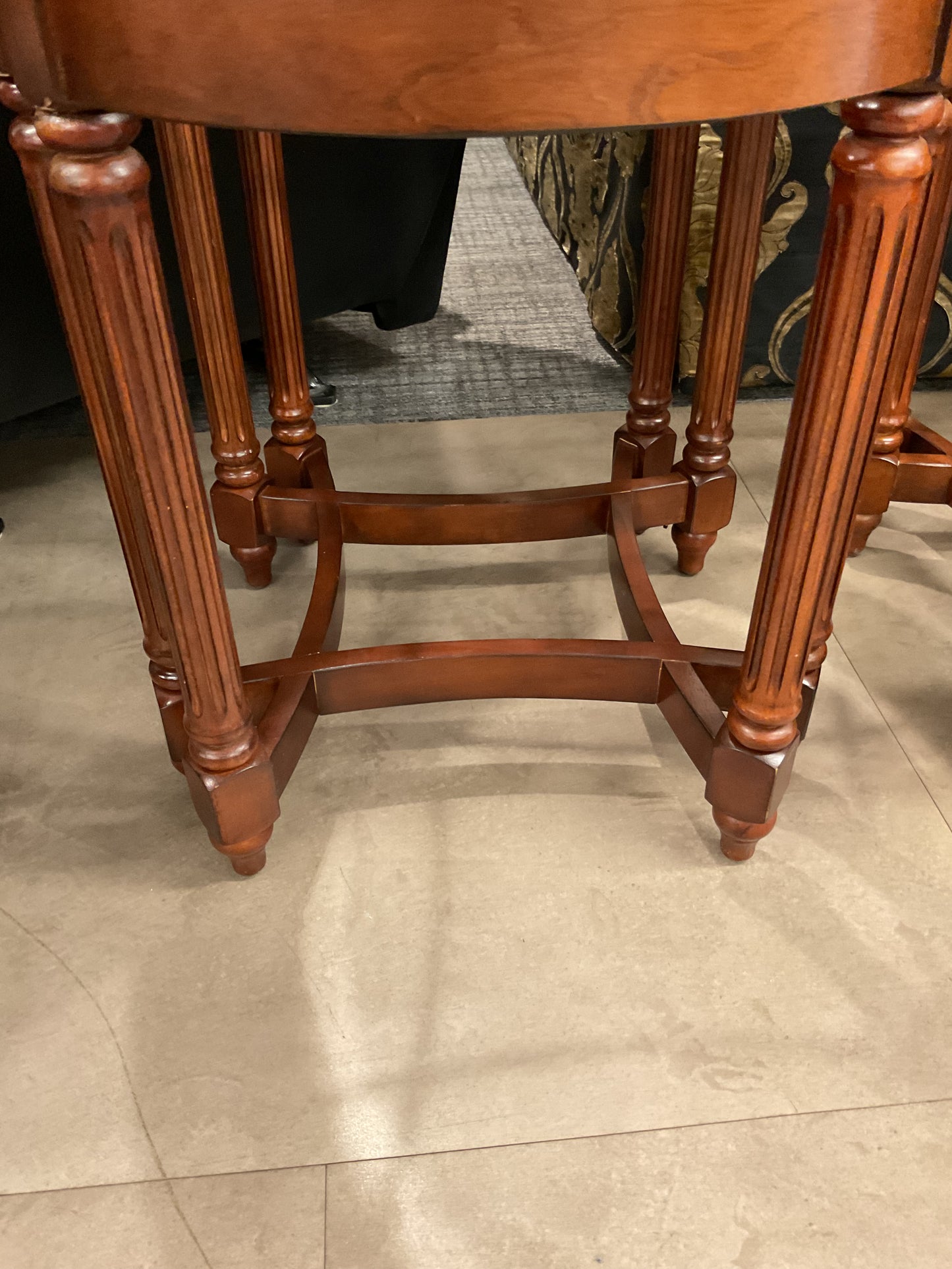 Glass Oval Side Table