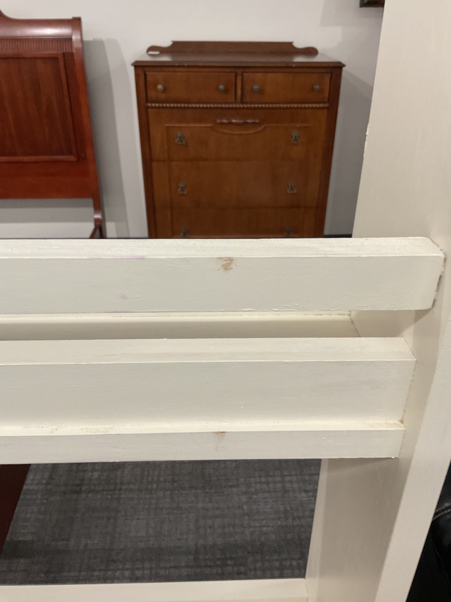 Painted White Ladder Bookshelf