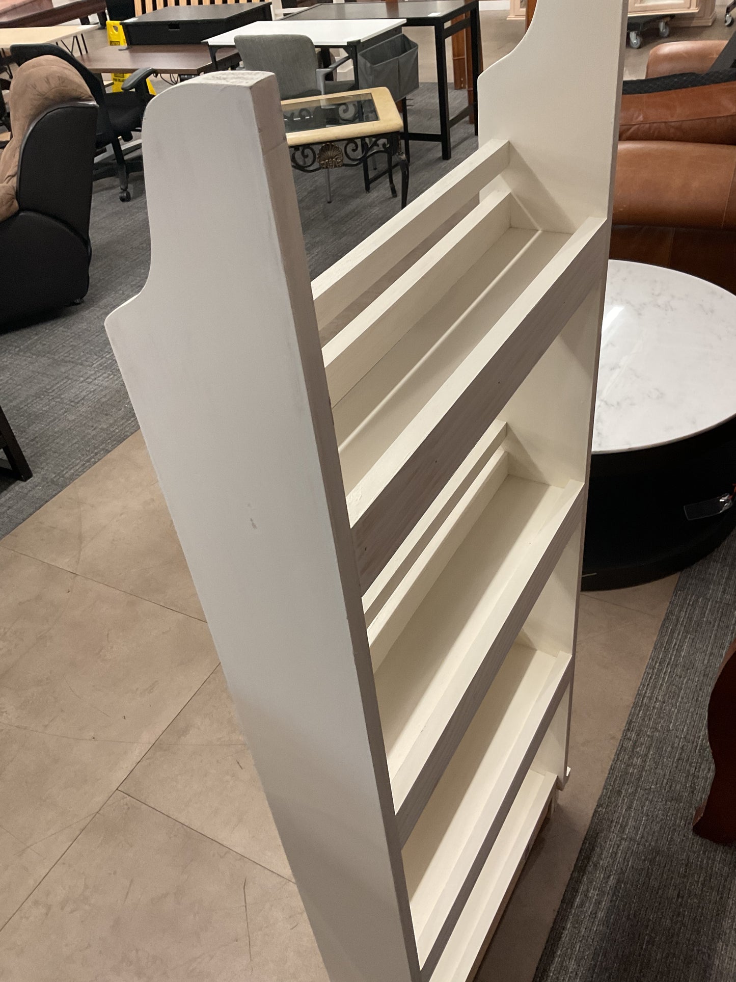 Painted White Ladder Bookshelf