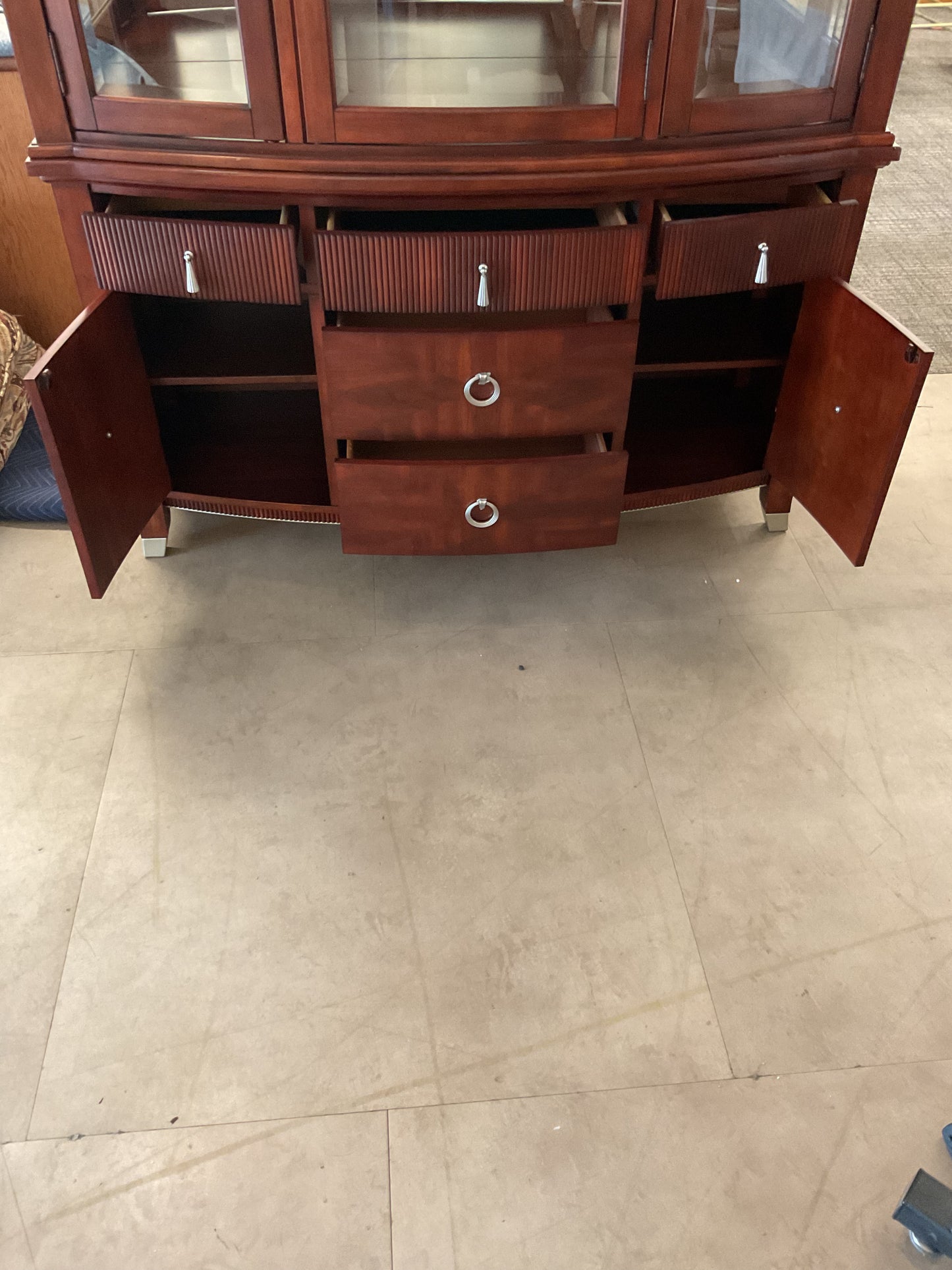 Cherry Wood China Cabinet