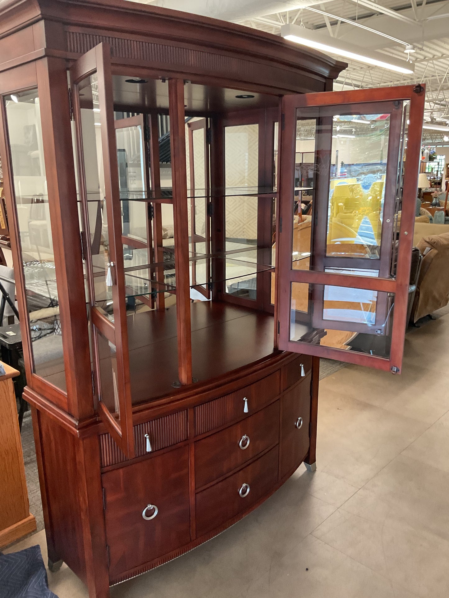 Cherry Wood China Cabinet