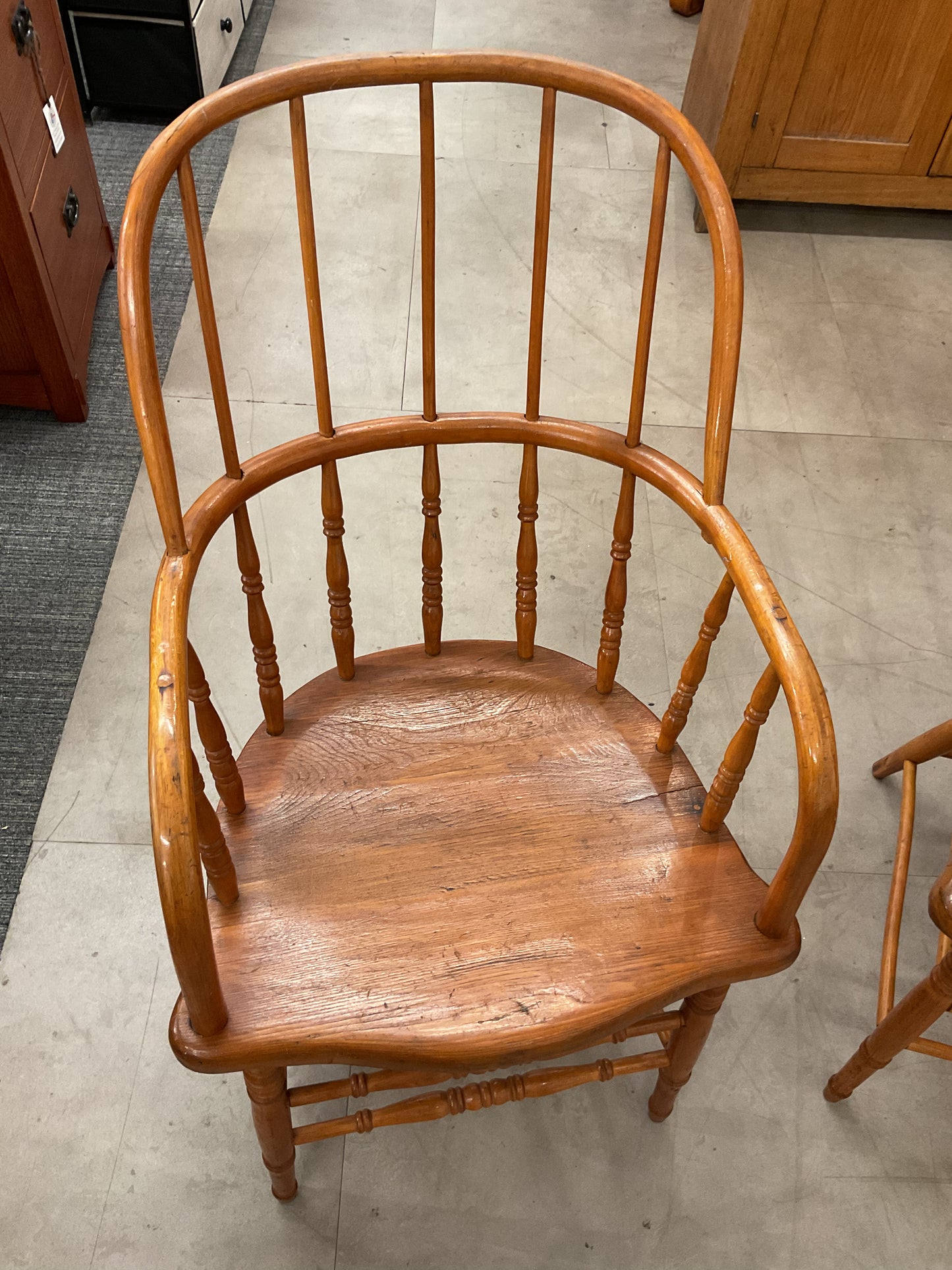 Colonial Era Bent Wood Chair Pair