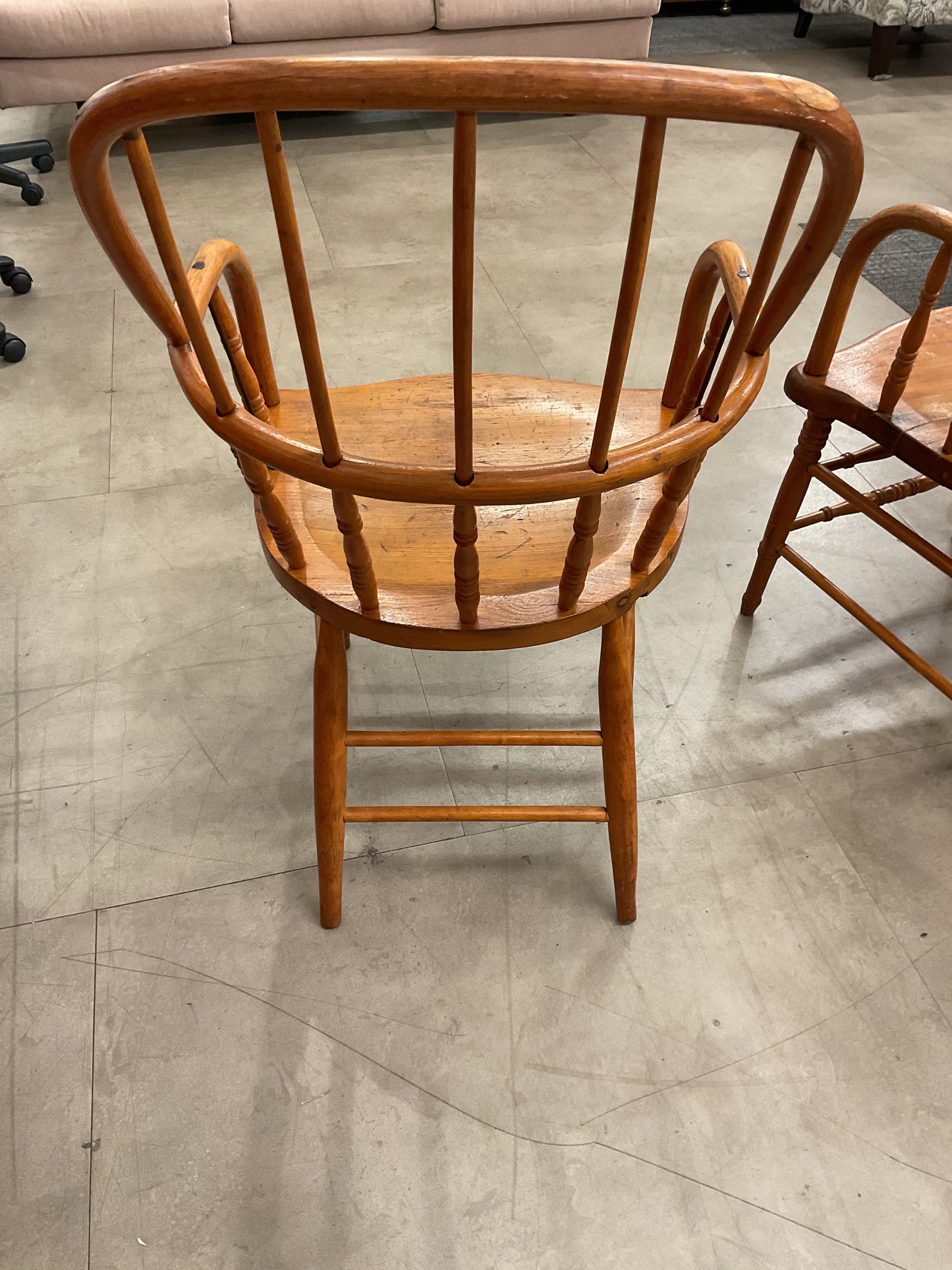 Colonial Era Bent Wood Chair Pair