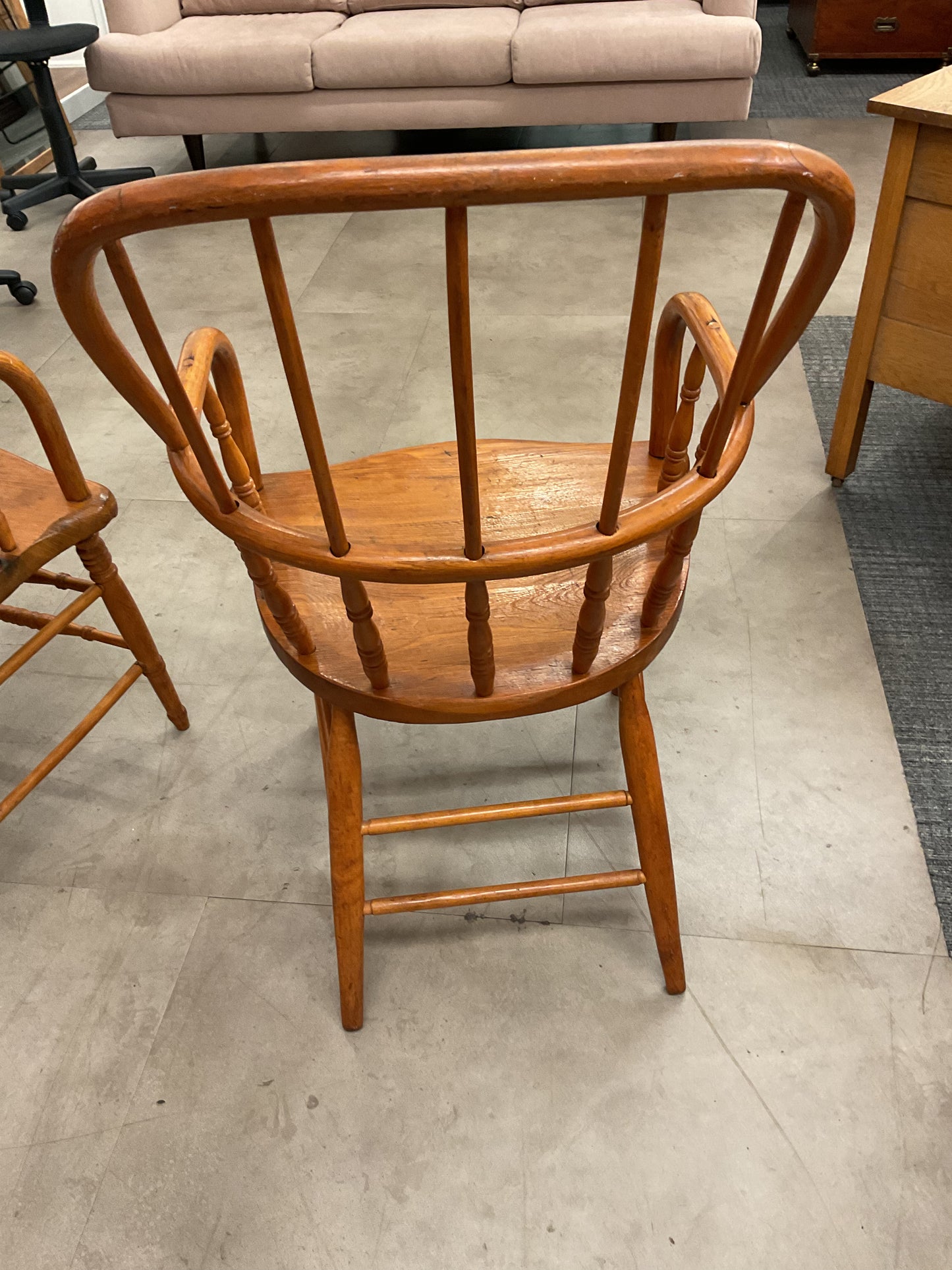 Colonial Era Bent Wood Chair Pair