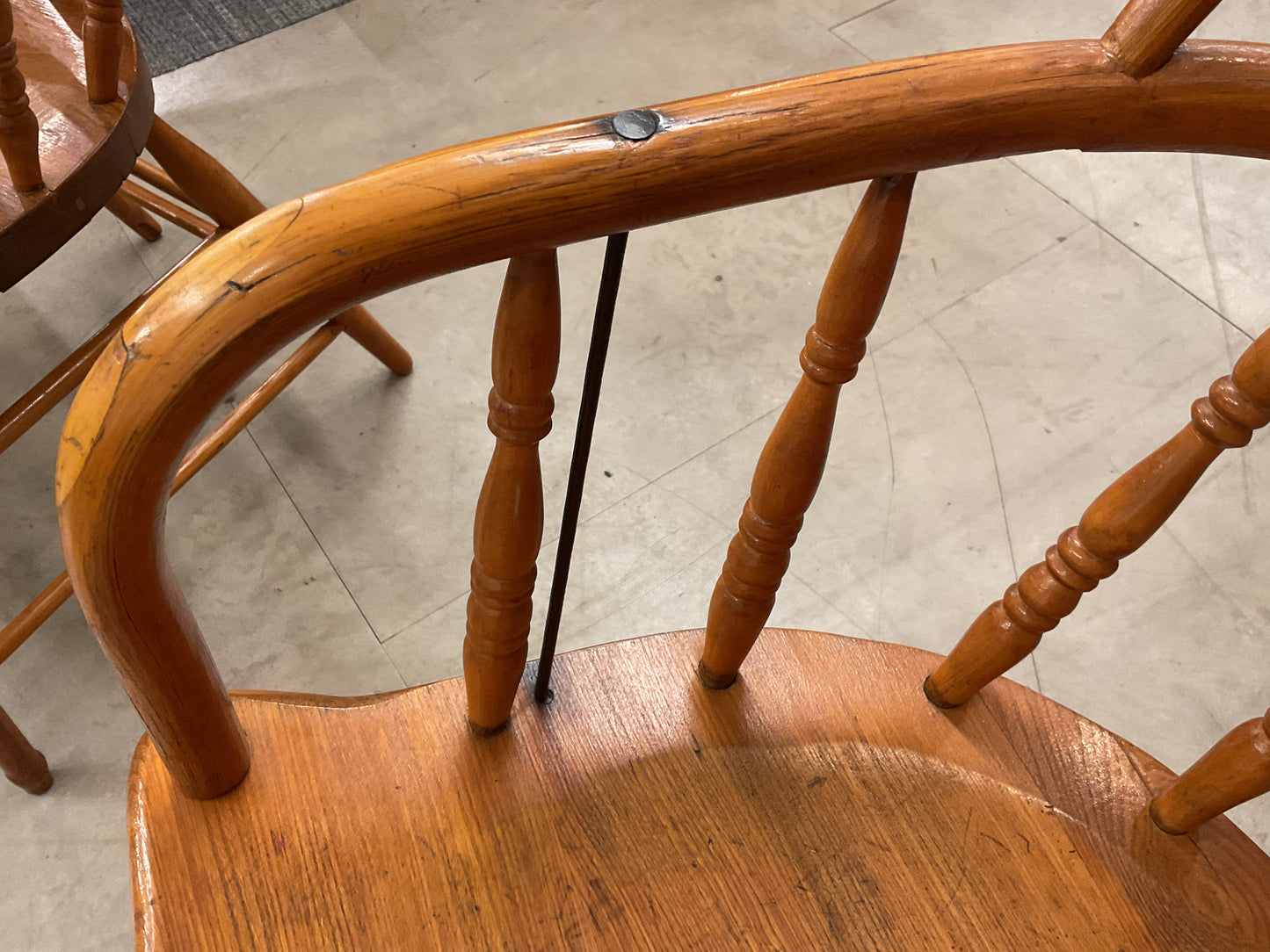 Colonial Era Bent Wood Chair Pair