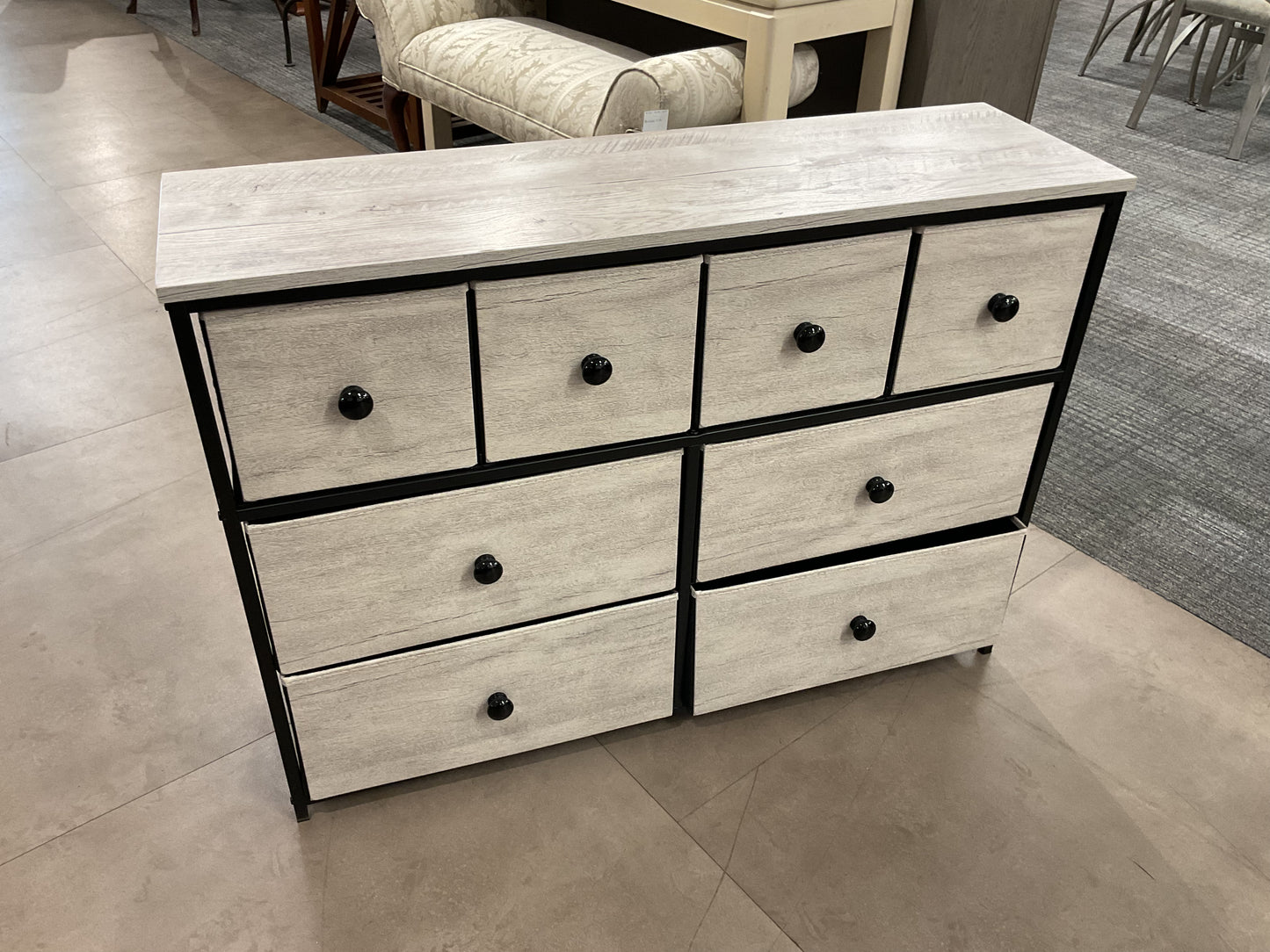 Fabric Drawer Veneer Dresser