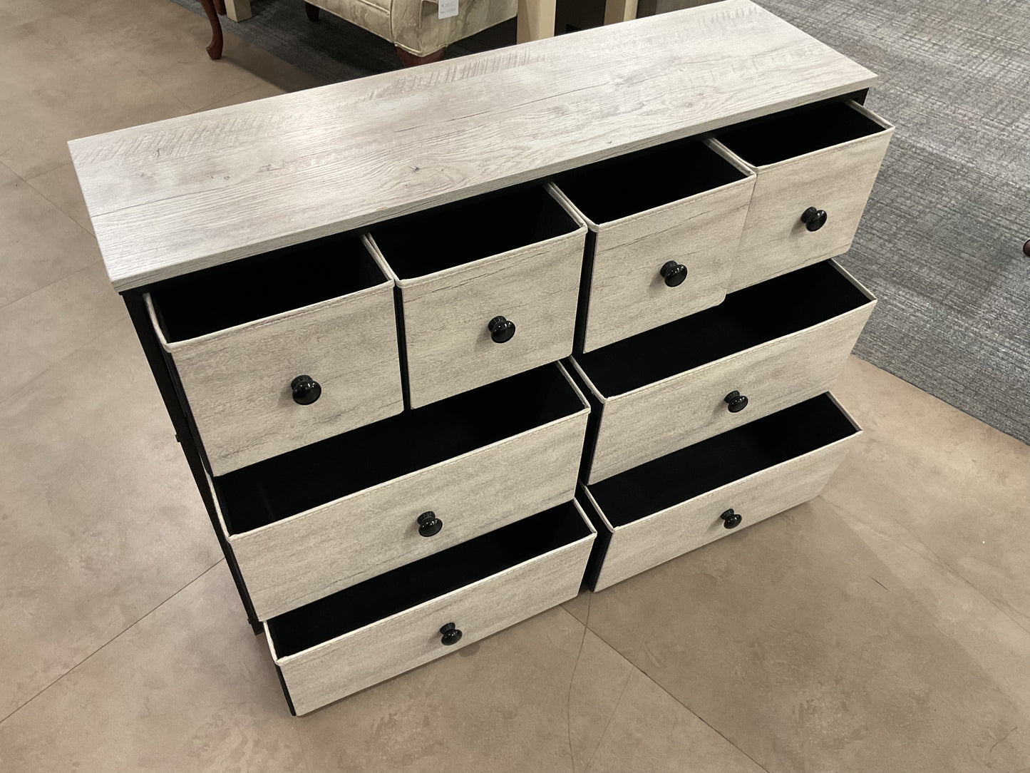 Fabric Drawer Veneer Dresser