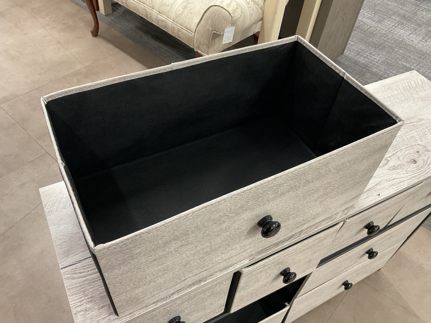 Fabric Drawer Veneer Dresser