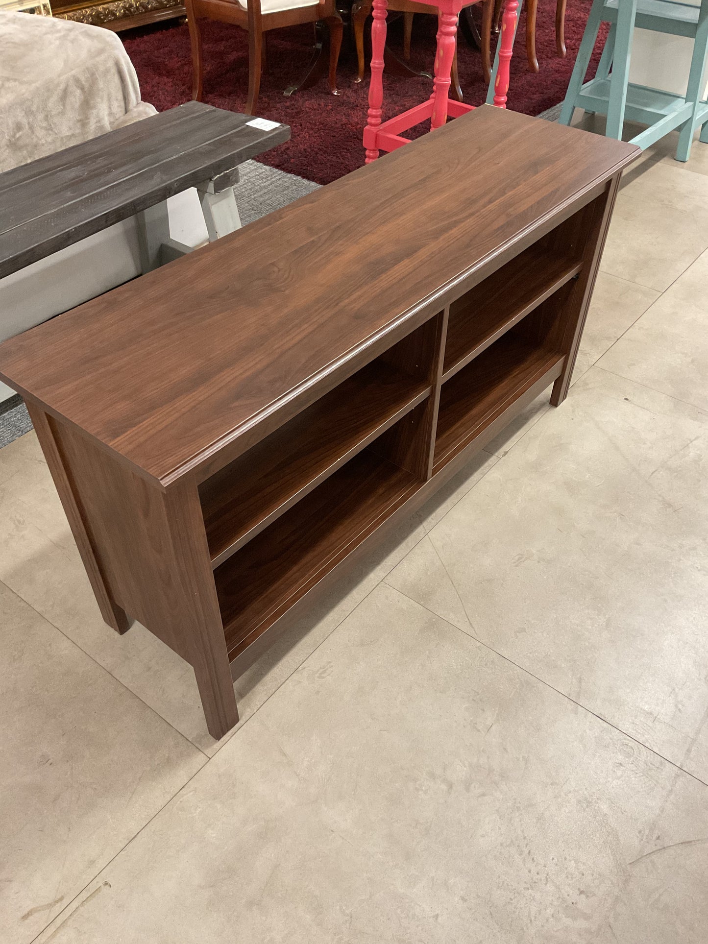 Dark Wood Veneer Console