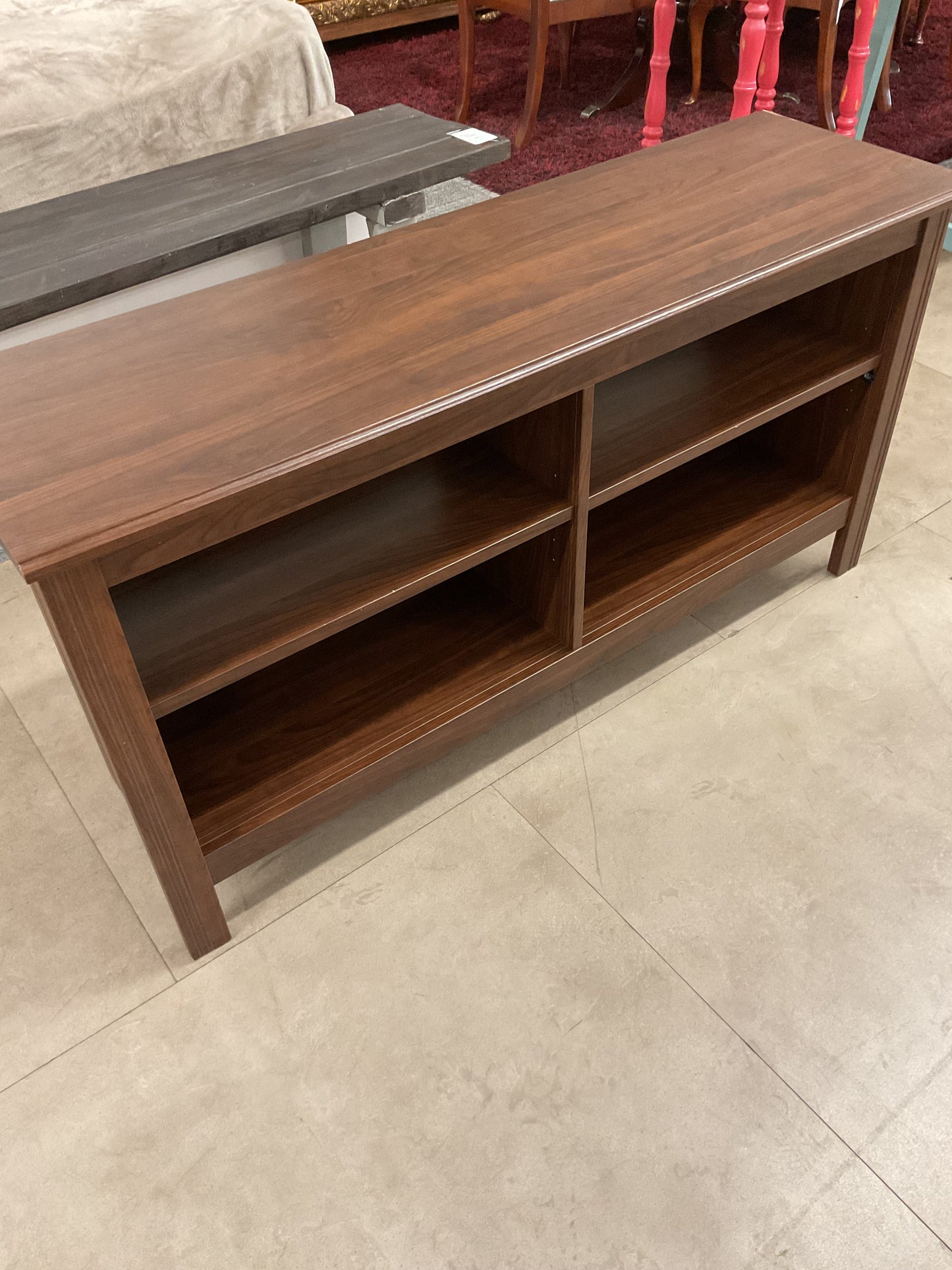 Dark Wood Veneer Console