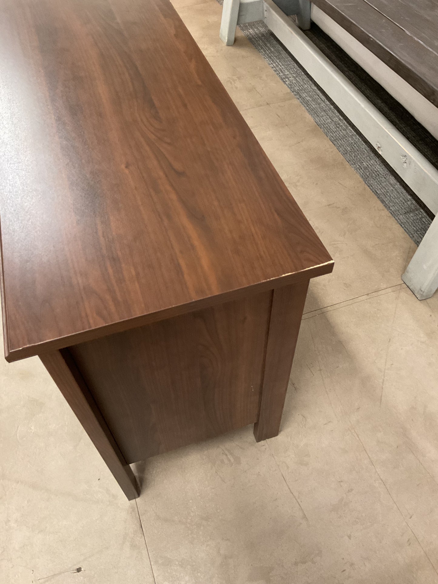 Dark Wood Veneer Console