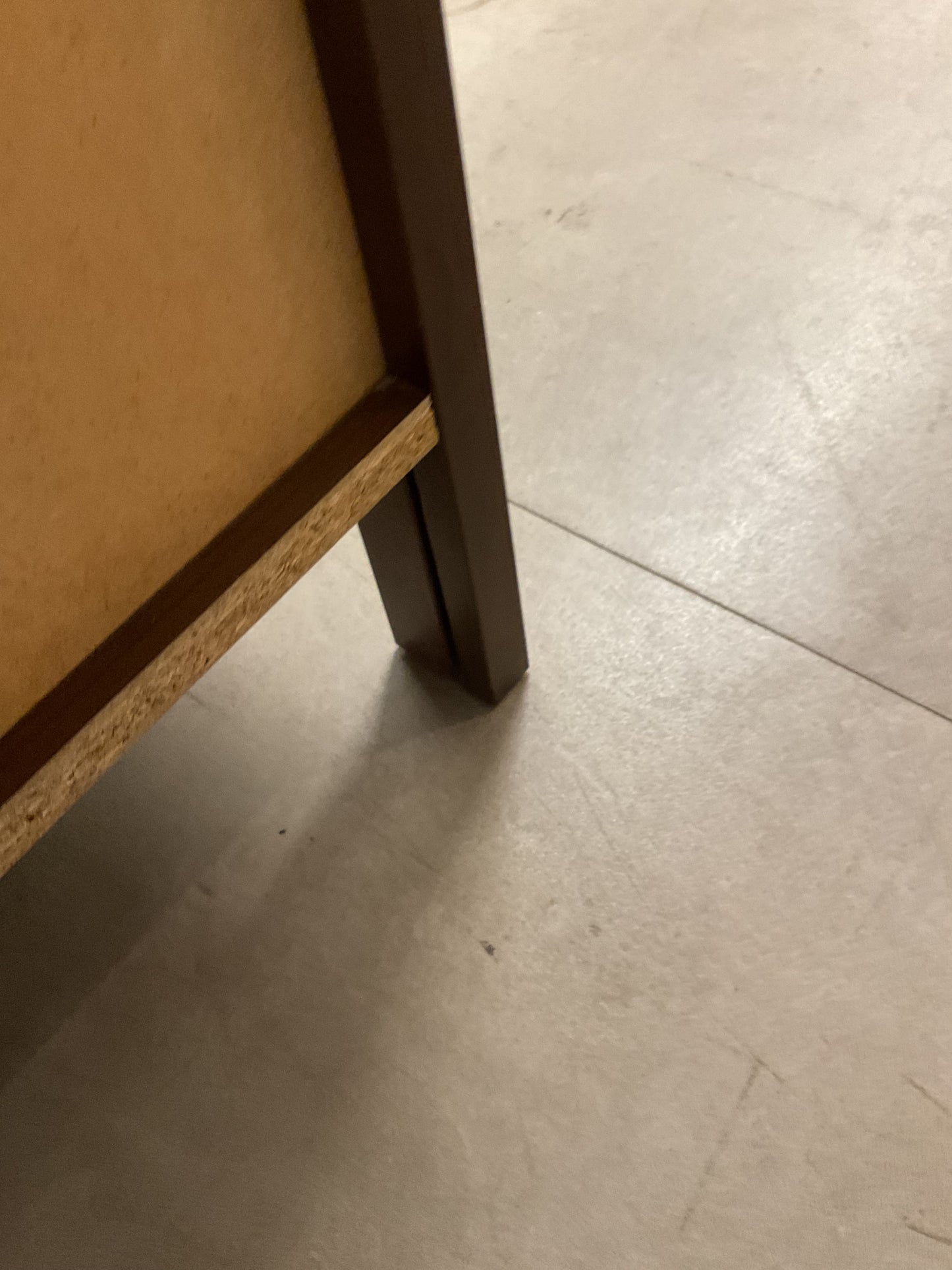 Dark Wood Veneer Console