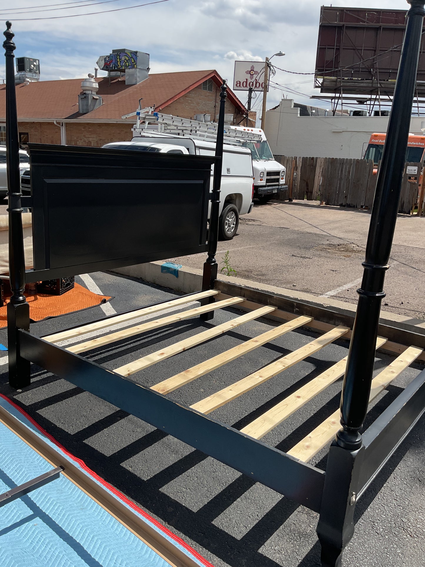 Black Gothic King Bed Frame (B163)
