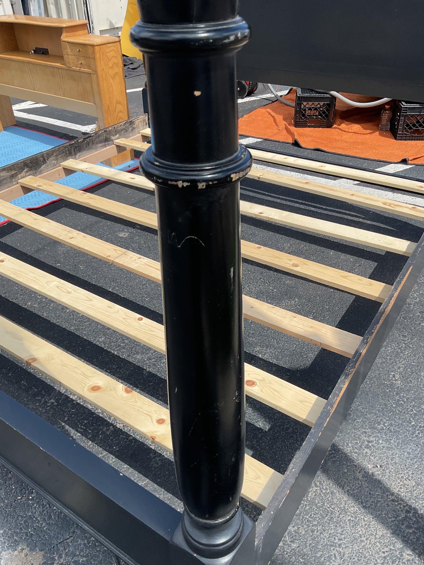 Black Gothic King Bed Frame (B163)