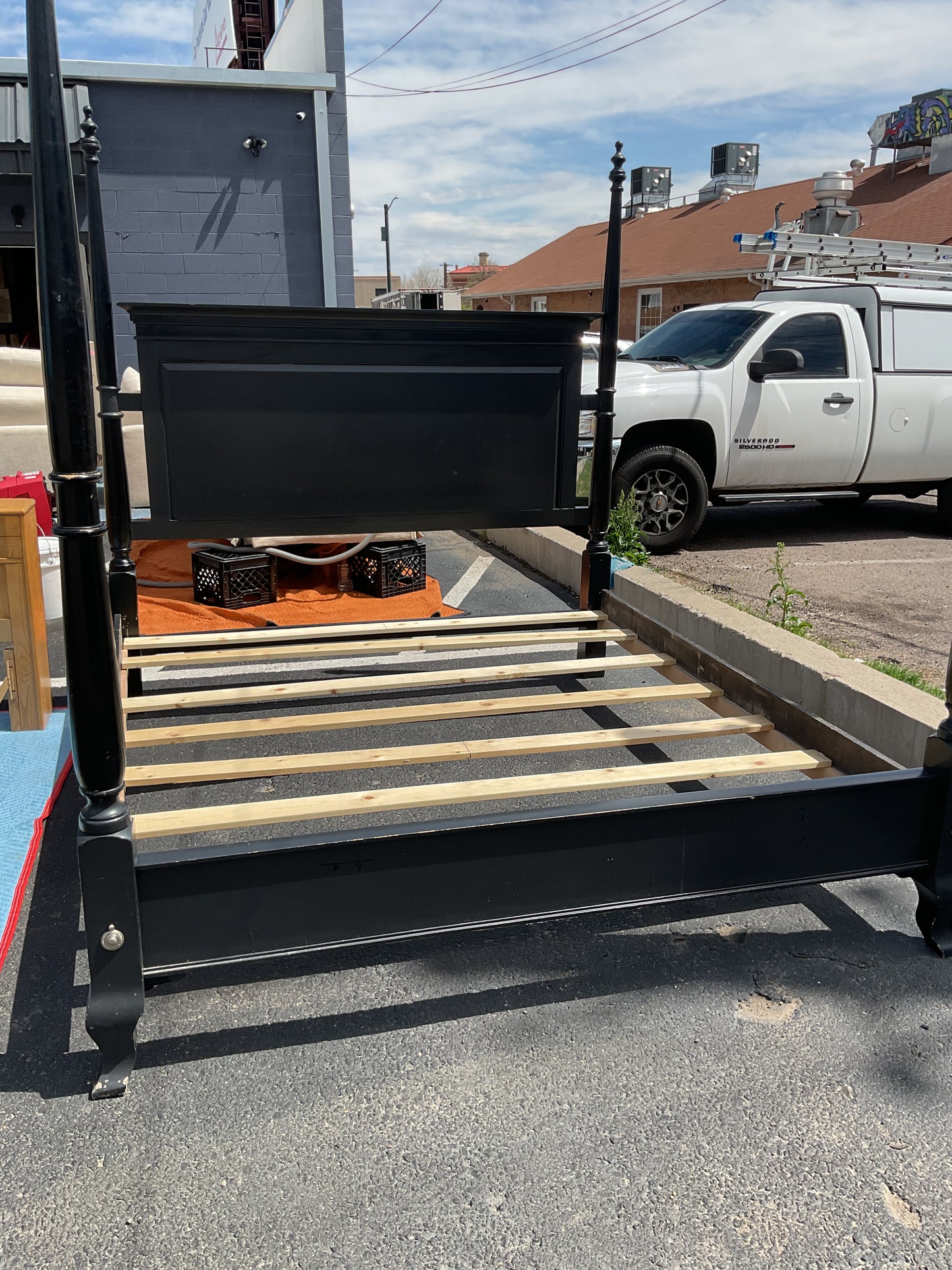 Black Gothic King Bed Frame (B163)