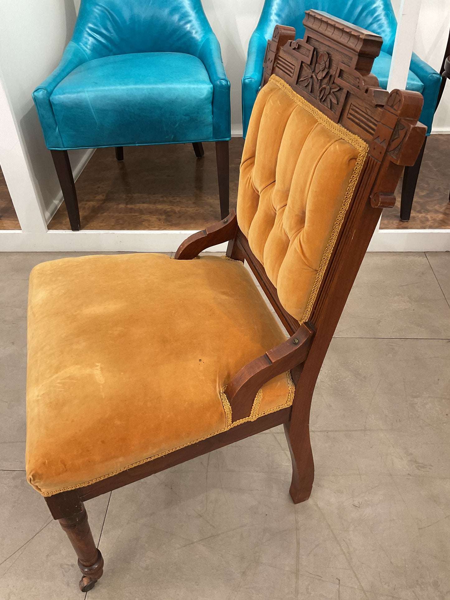 Victorian Velvet Chair