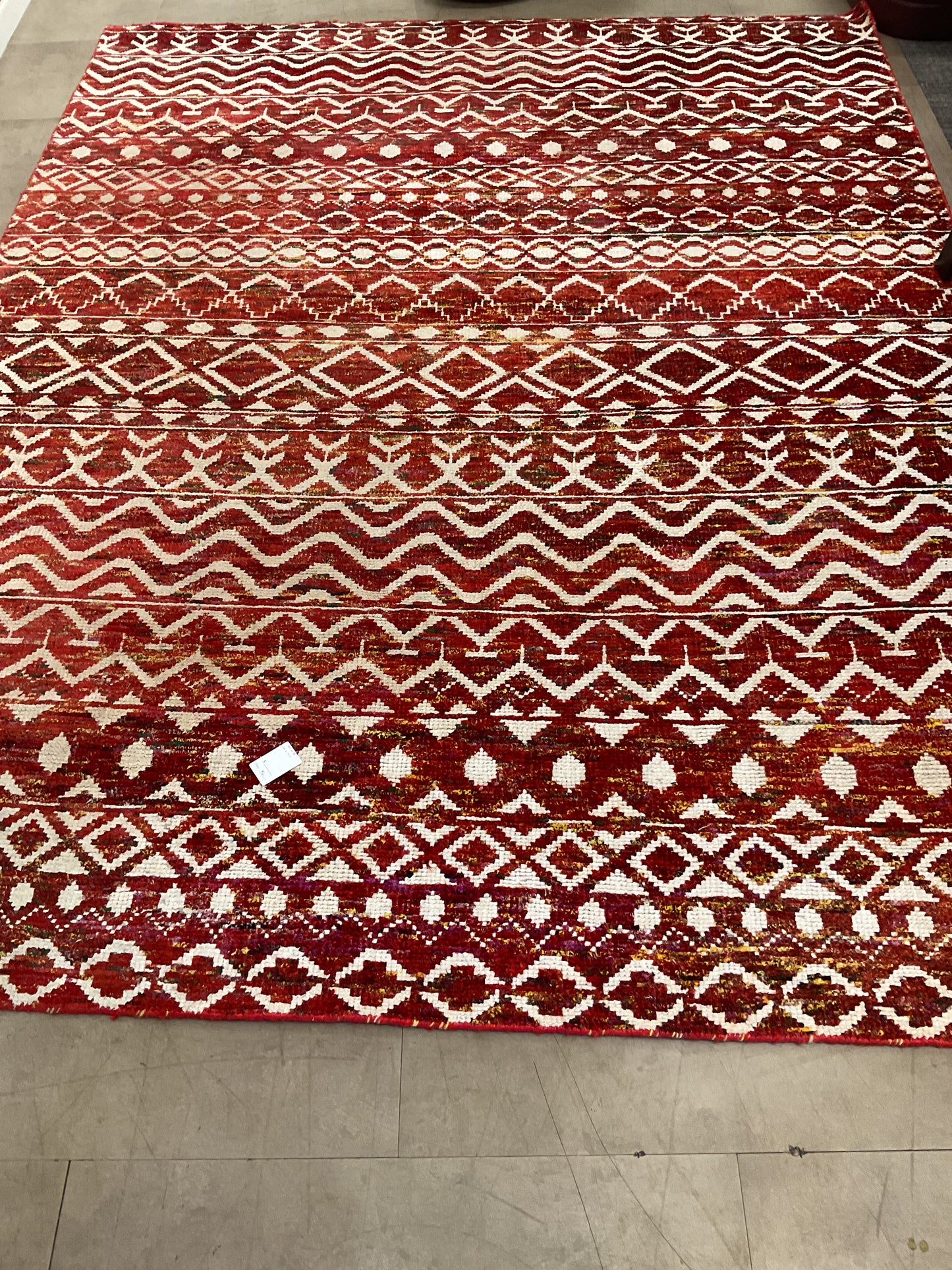 Squiggly Red Rug (R118)