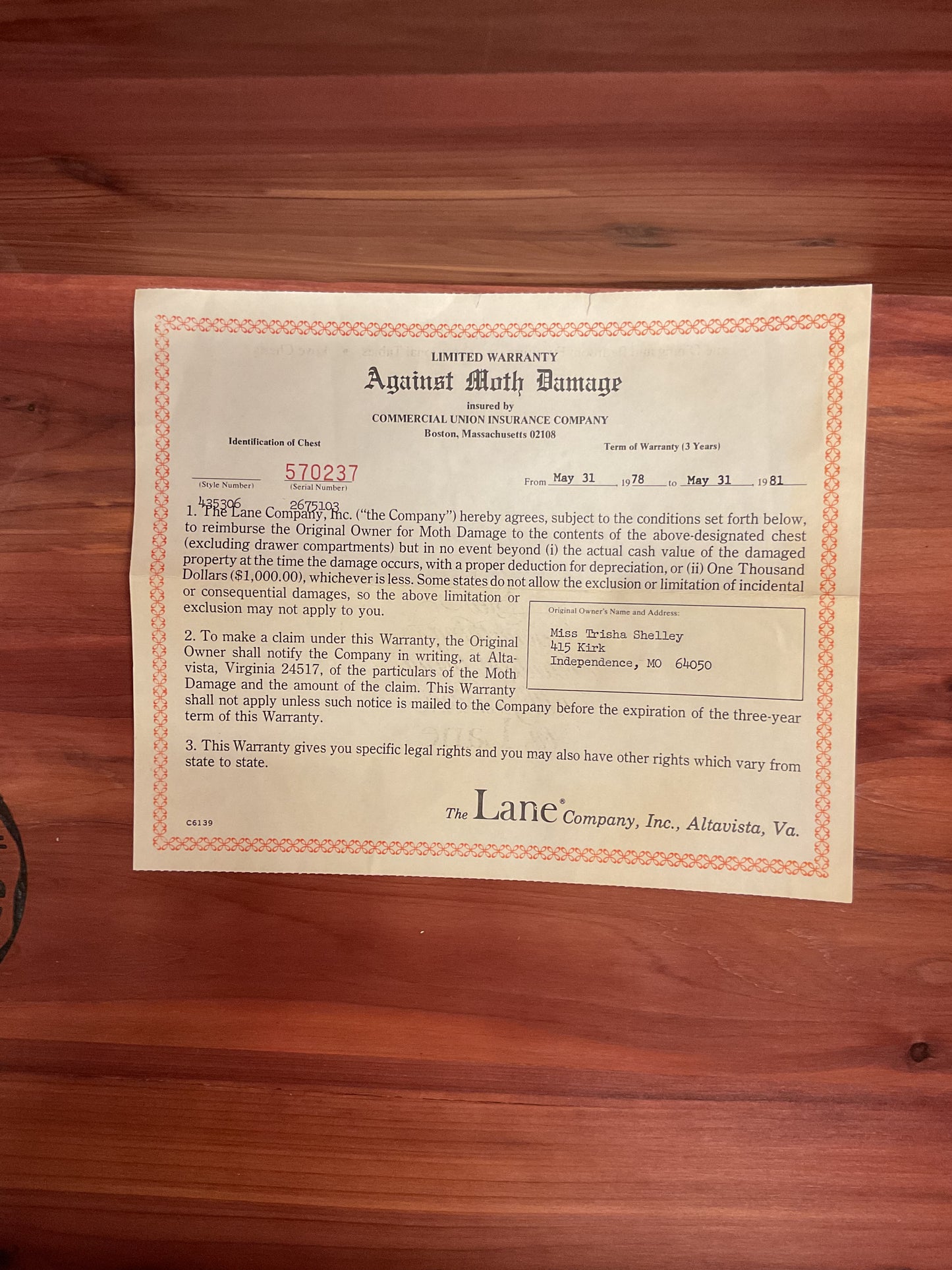 Lane Cedar Chest