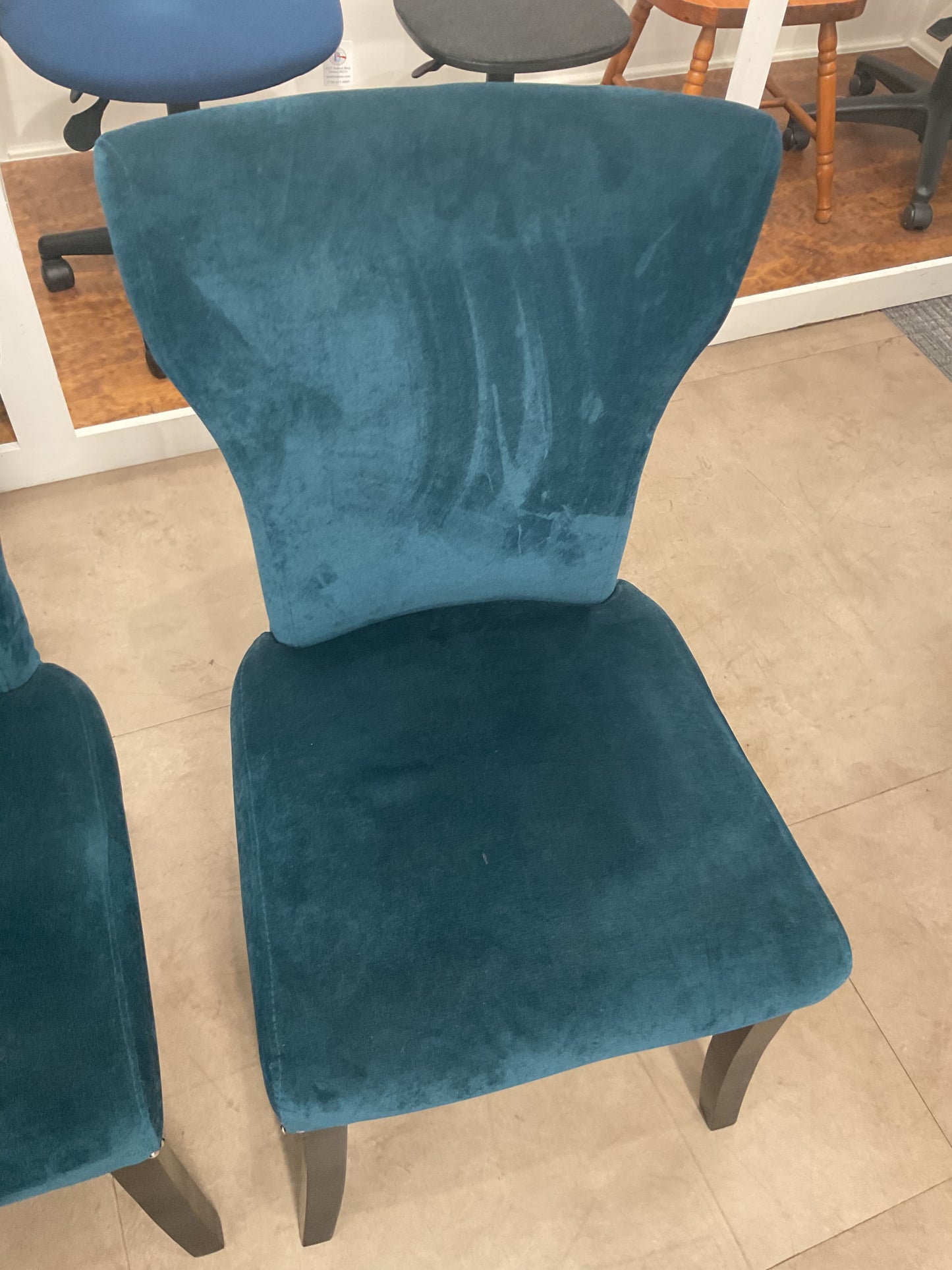 Button Tufted Upholstered Dining Chair Set of Four