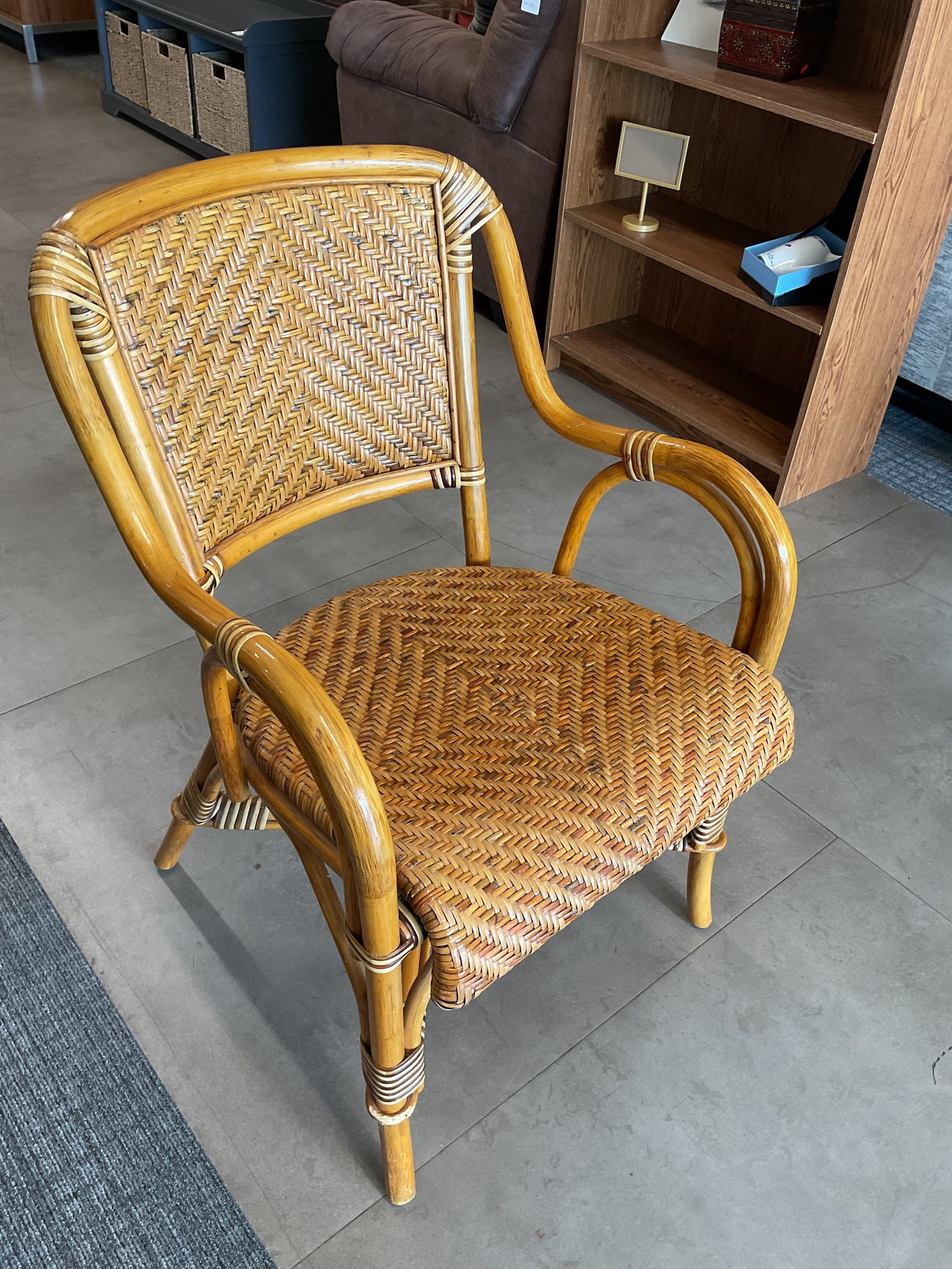 20th Century Woven Wicker Chair