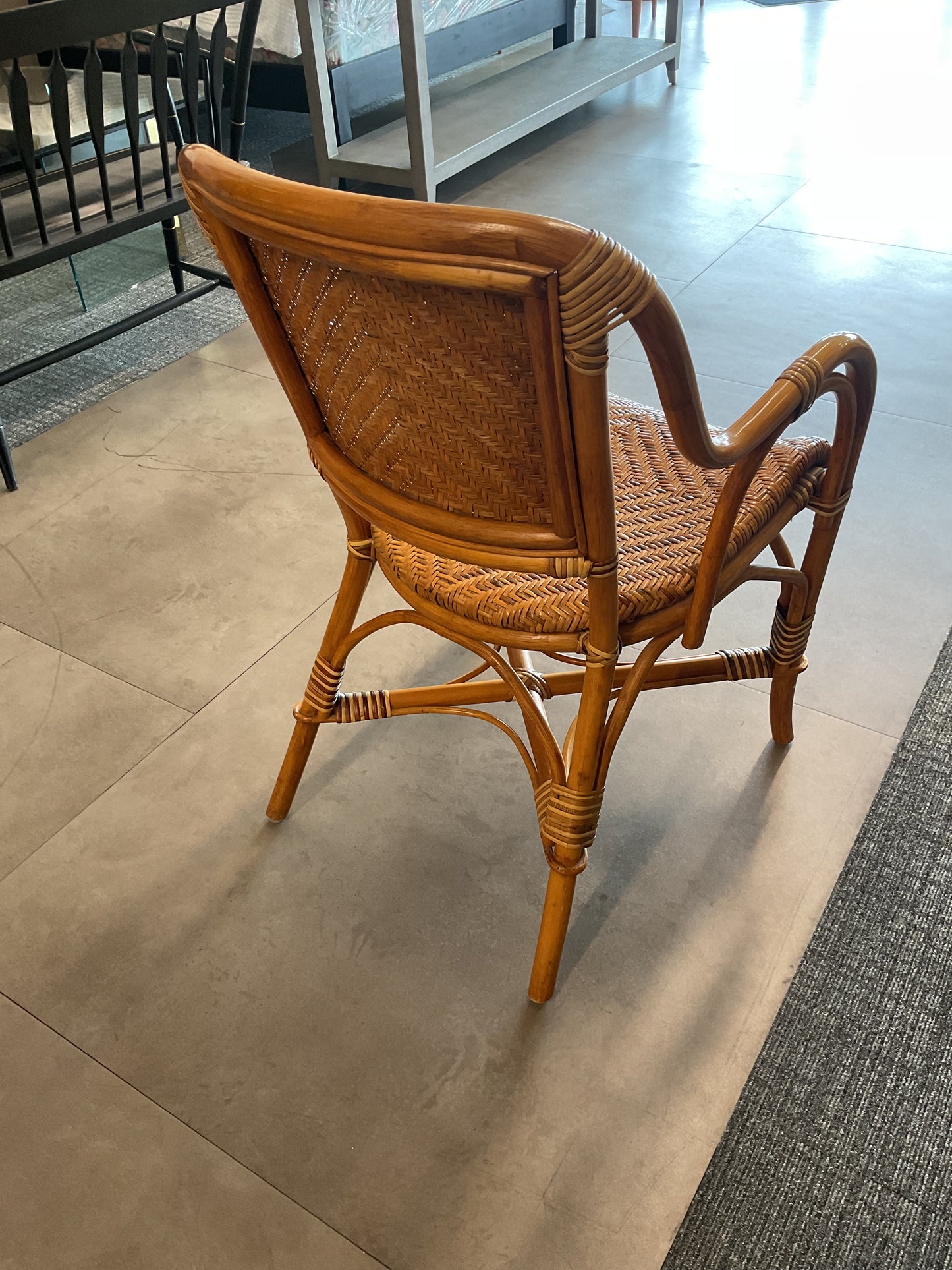 20th Century Woven Wicker Chair