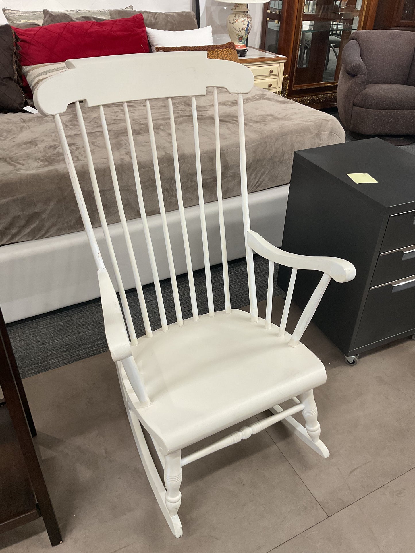 Hand Painted White Rocker