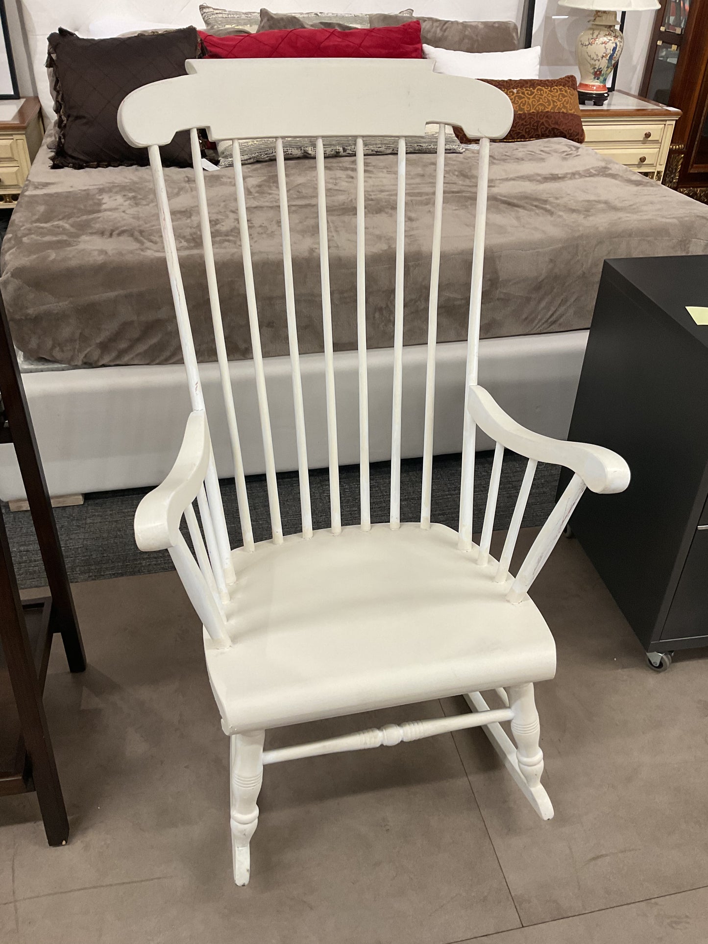 Hand Painted White Rocker