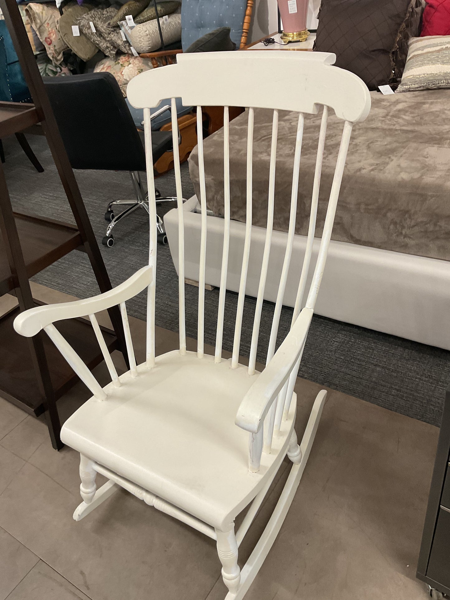 Hand Painted White Rocker