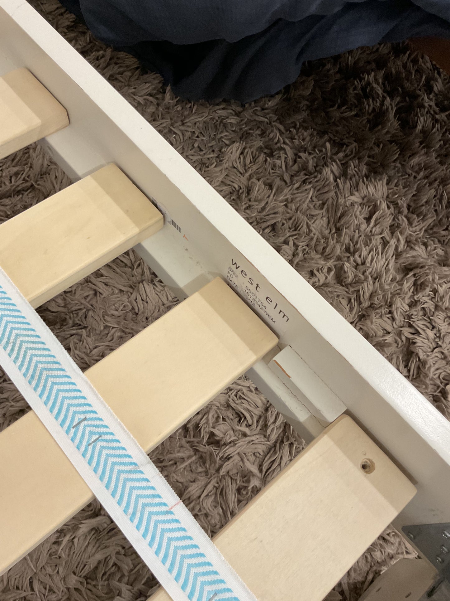 W.E King Platform Frame White (B189)