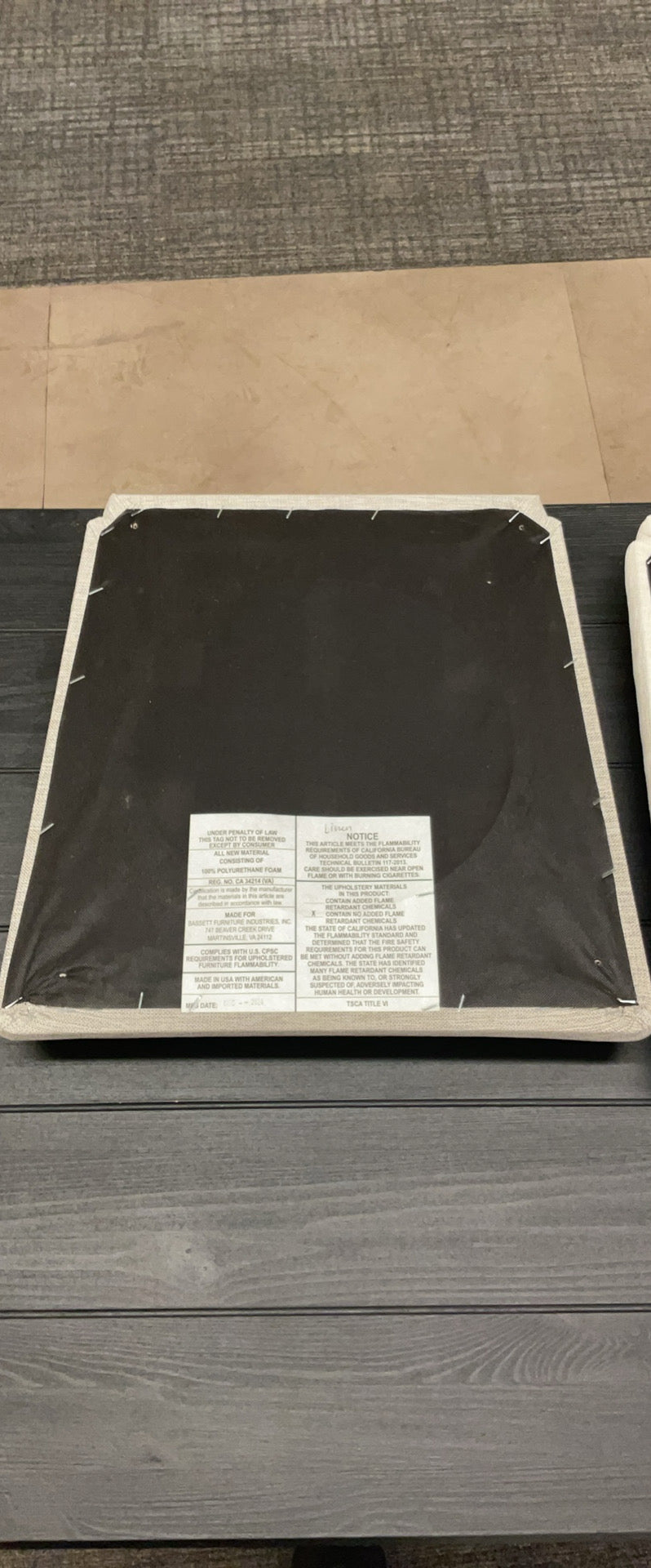 Linen & Bone seat cushion