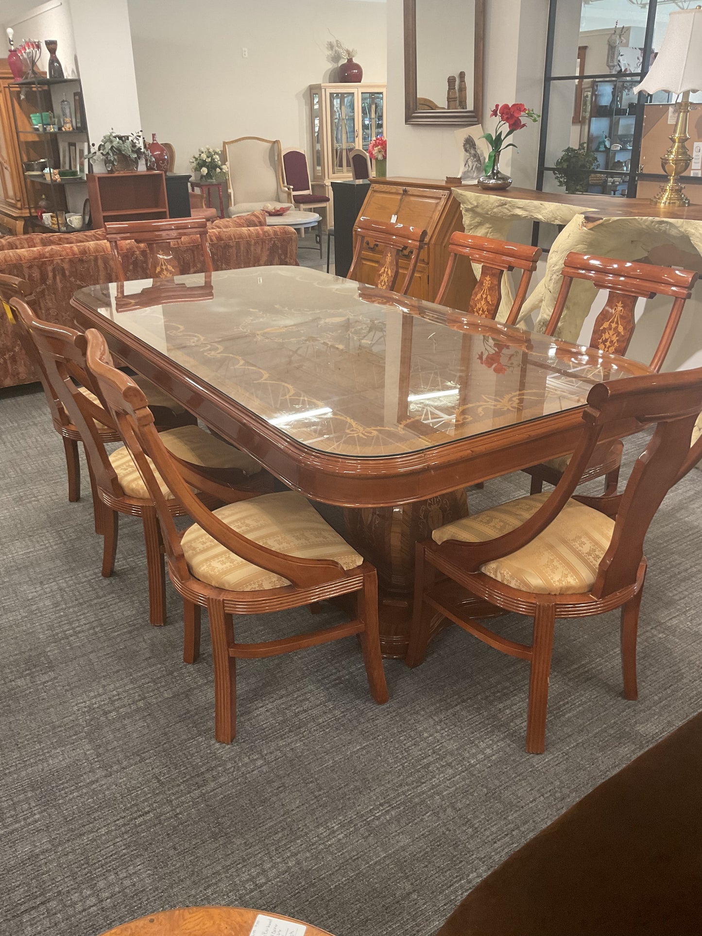 Artesian Burlwood Dining Set