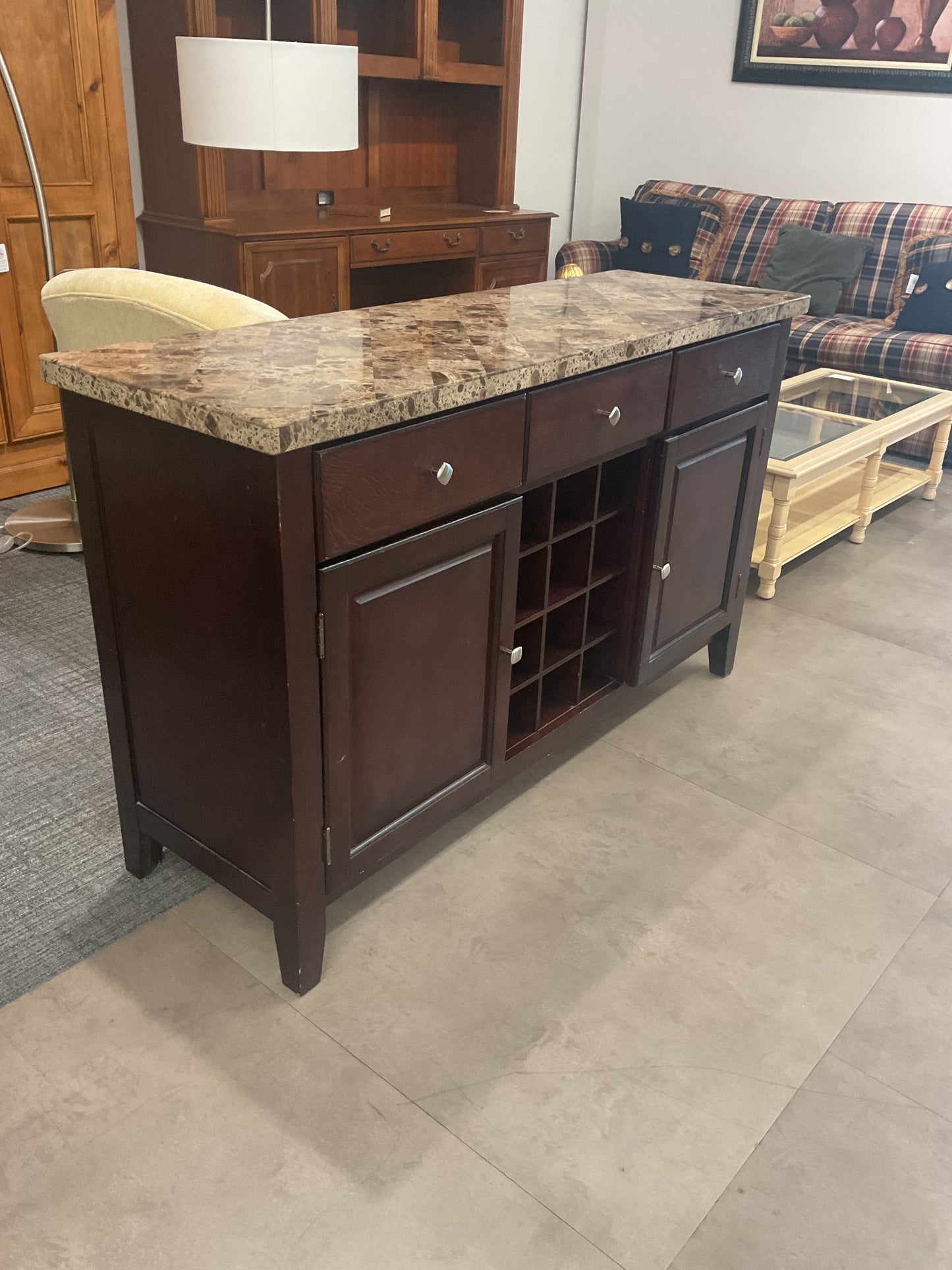 Marble Wine Rack Cabinet