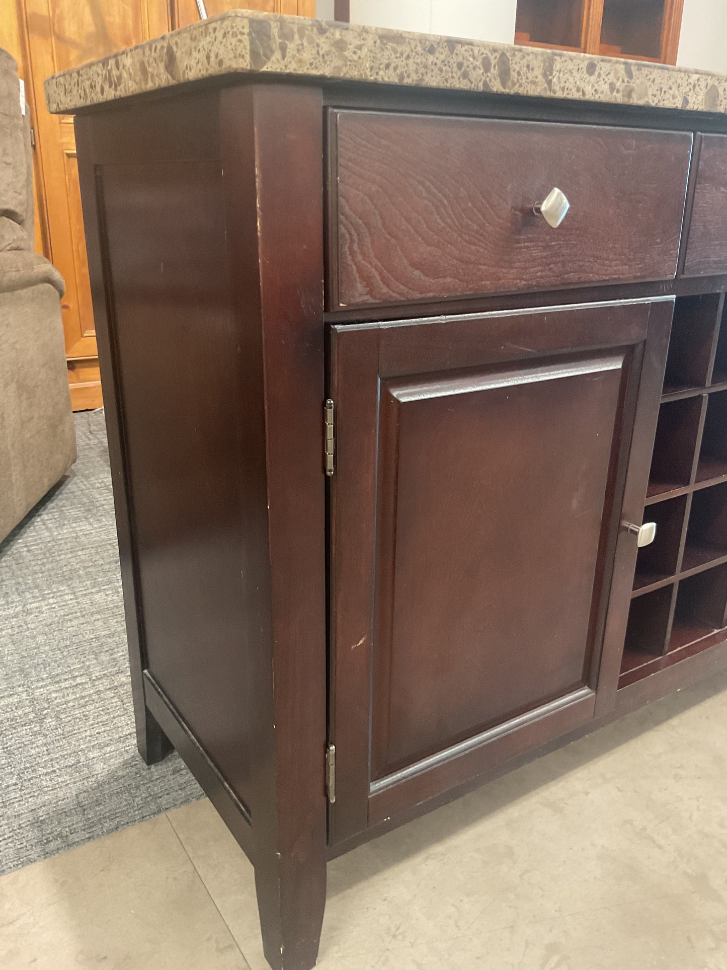 Marble Wine Rack Cabinet