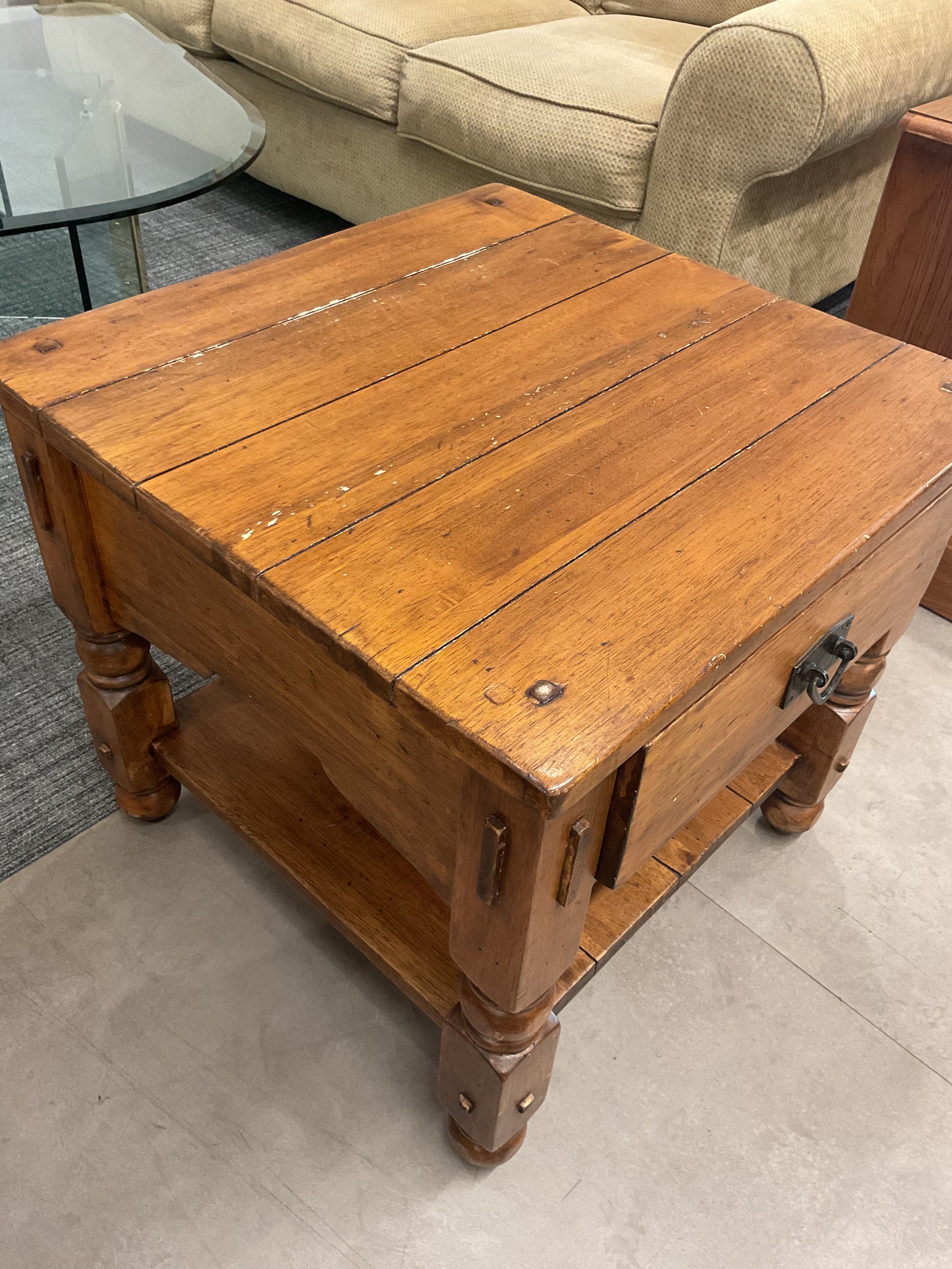 Fence Post End Table