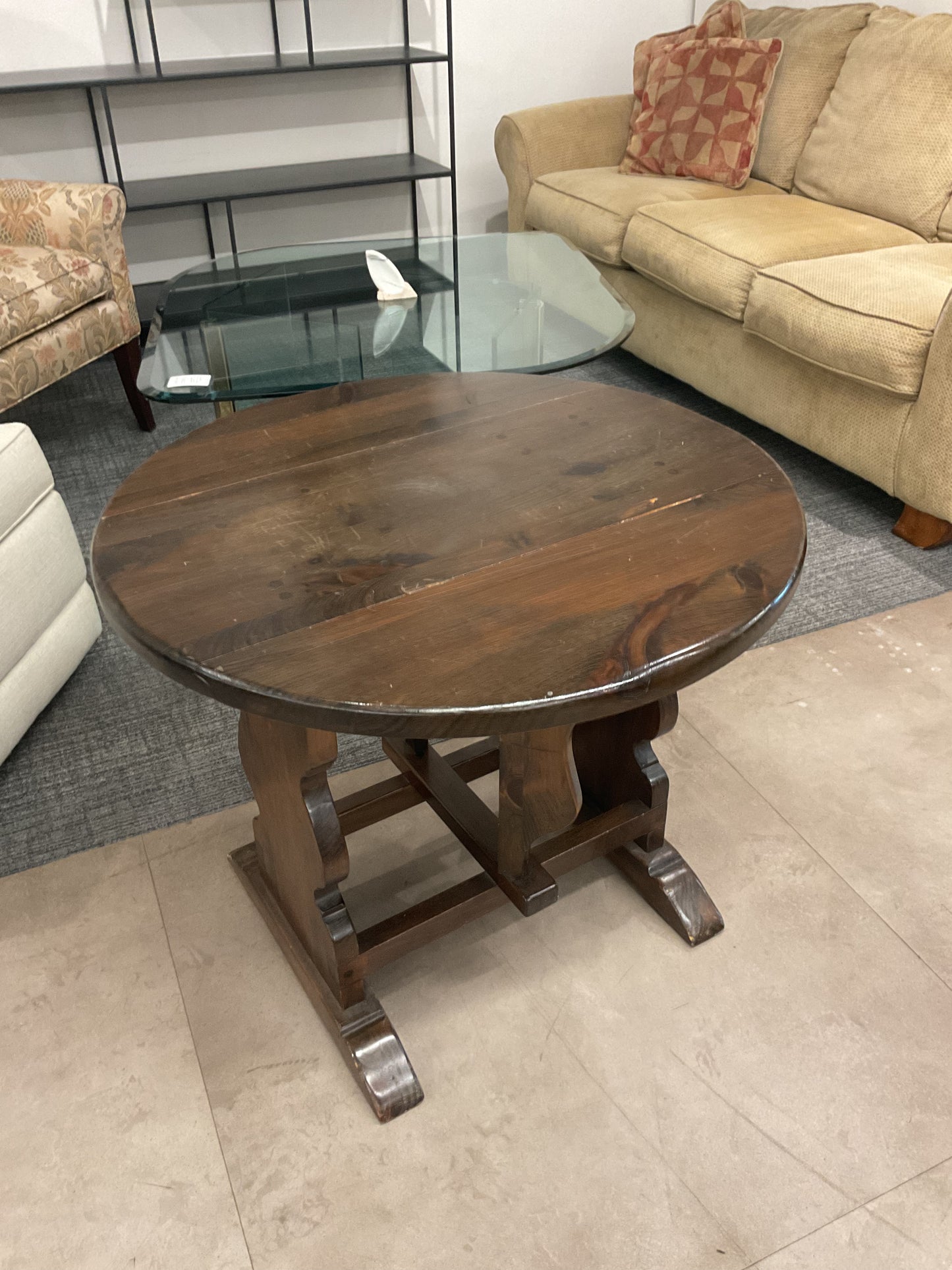 Dark Walnut Drop-Leaf Table