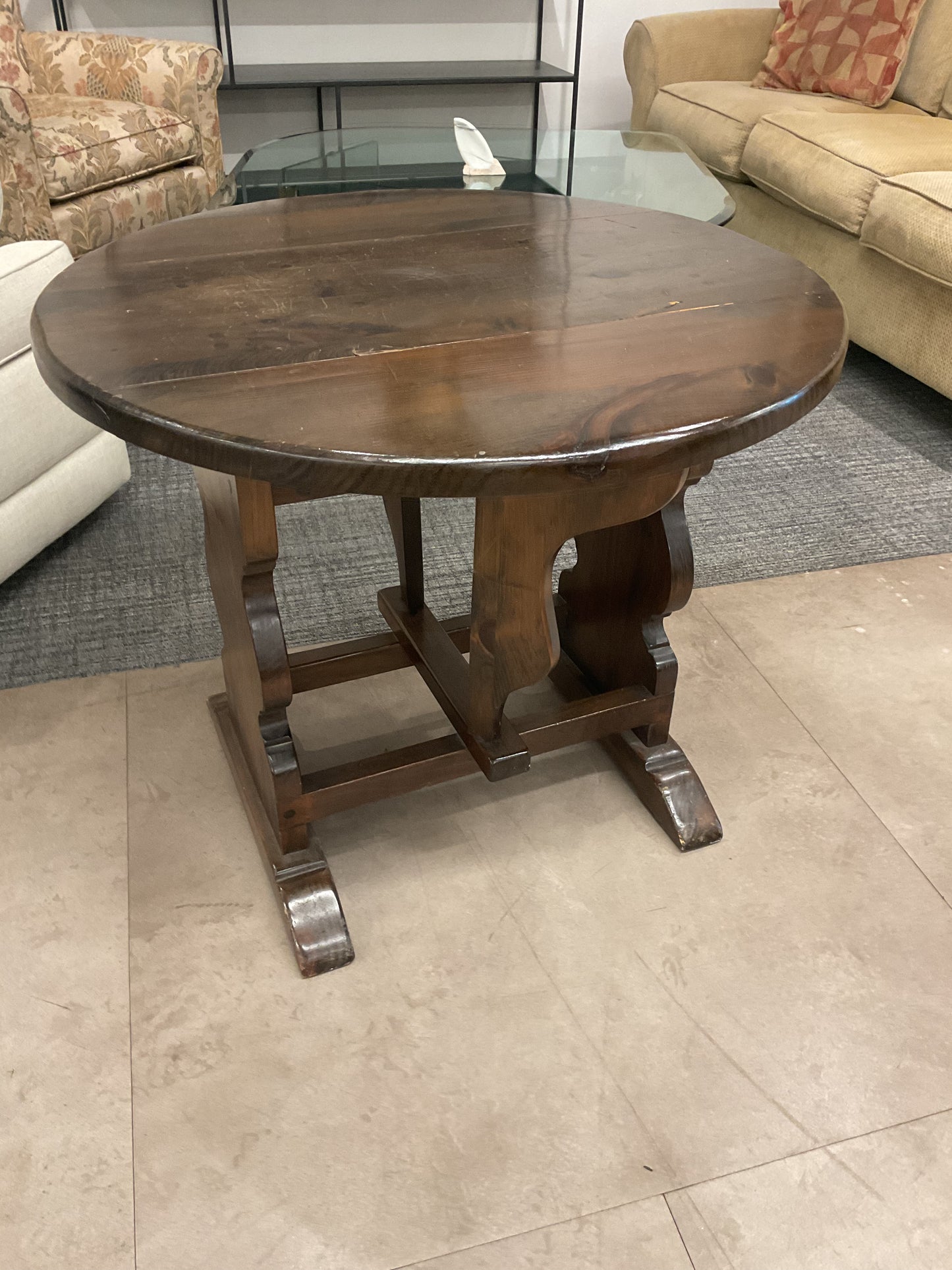 Dark Walnut Drop-Leaf Table