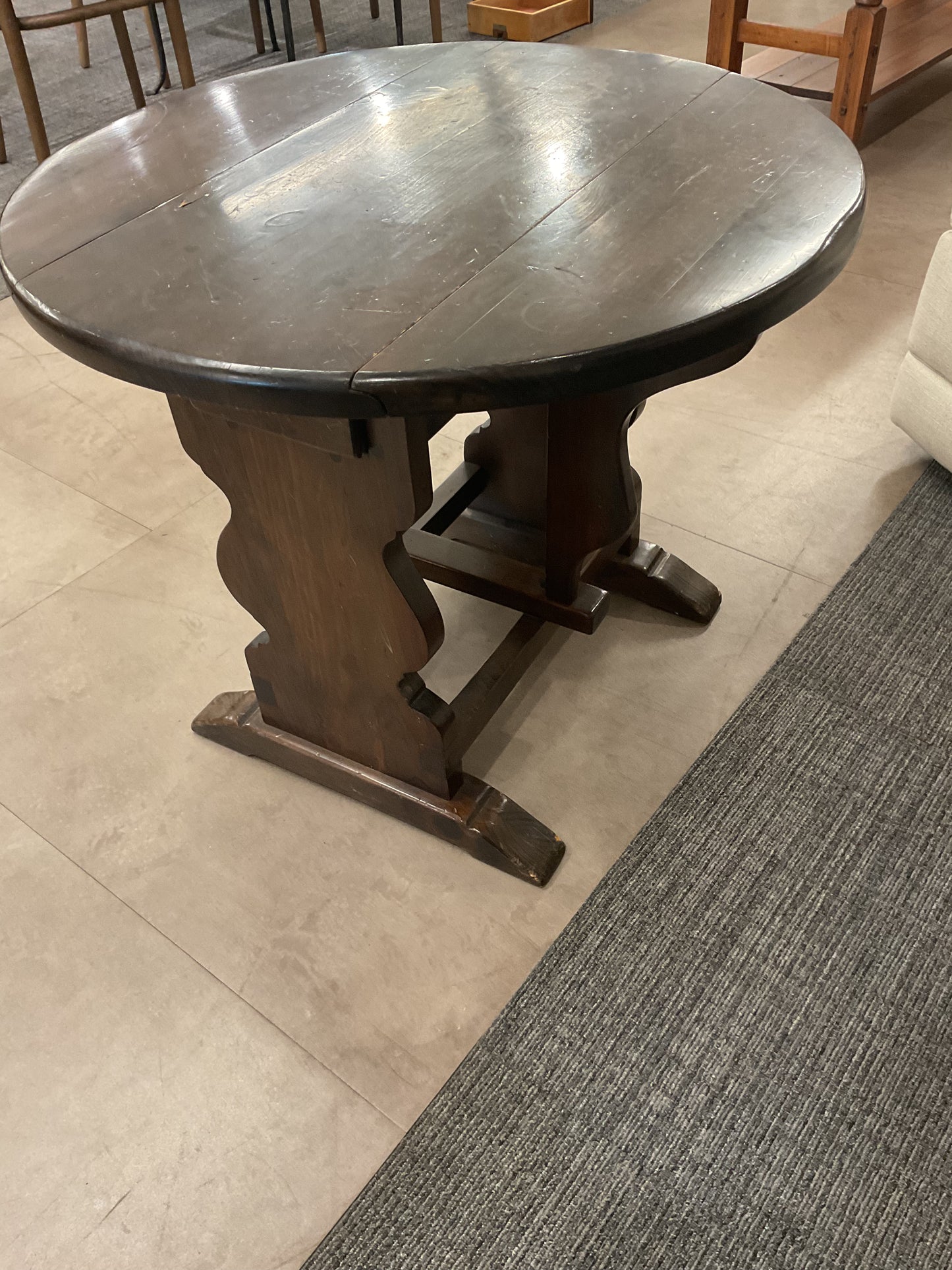 Dark Walnut Drop-Leaf Table