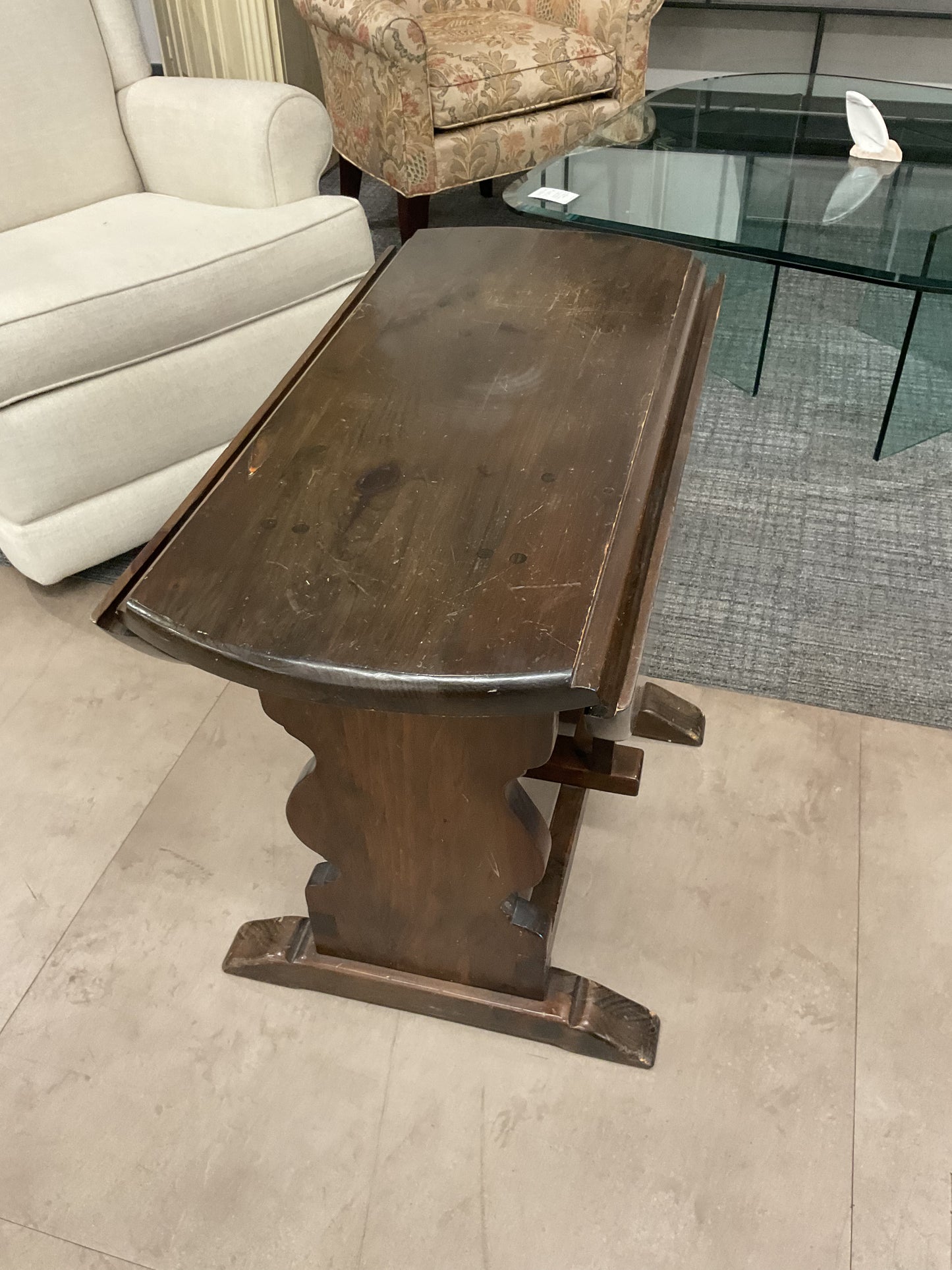 Dark Walnut Drop-Leaf Table