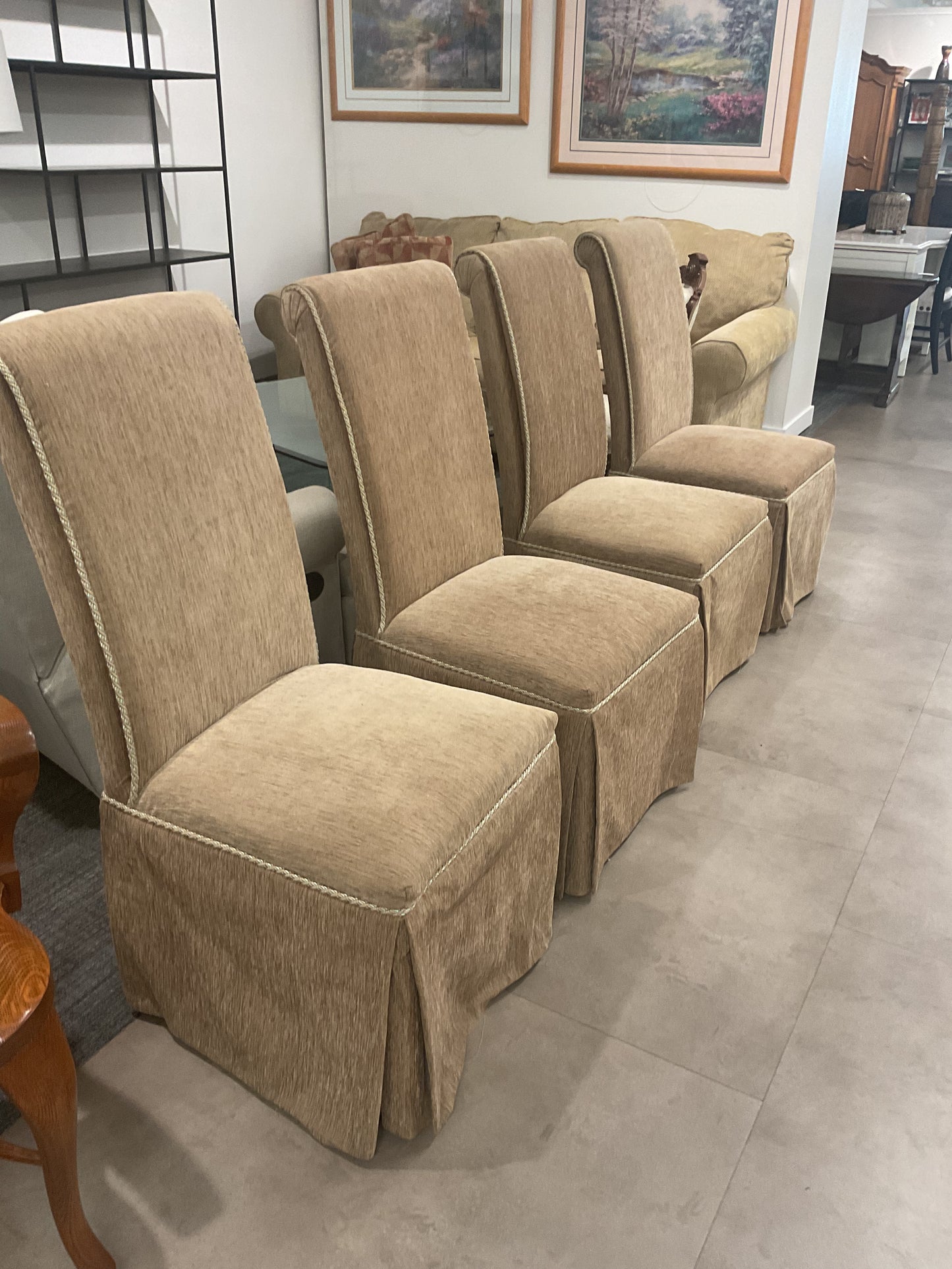 4-Piece Covered Chair Set