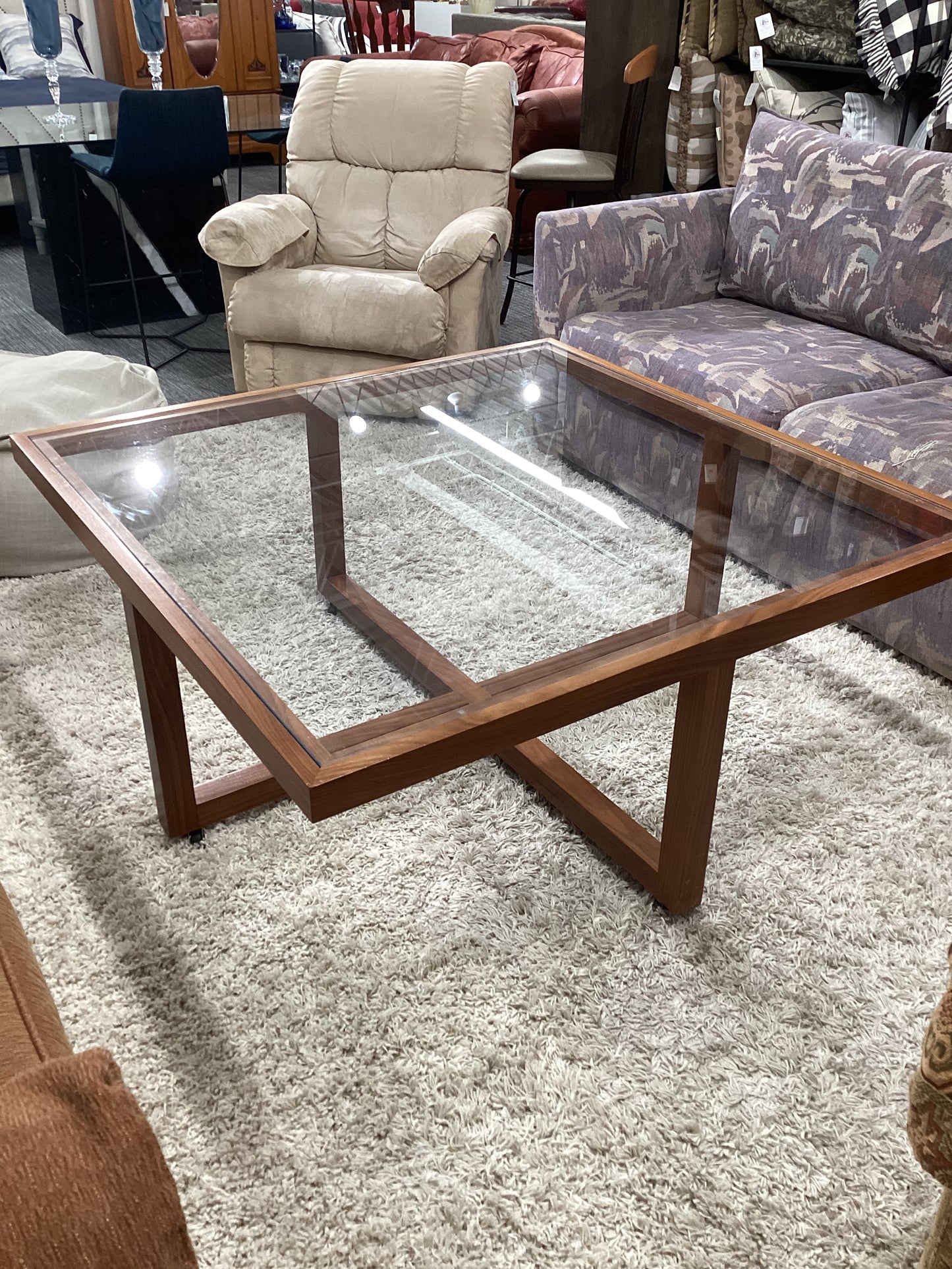 Wood & Glass Coffee Table
