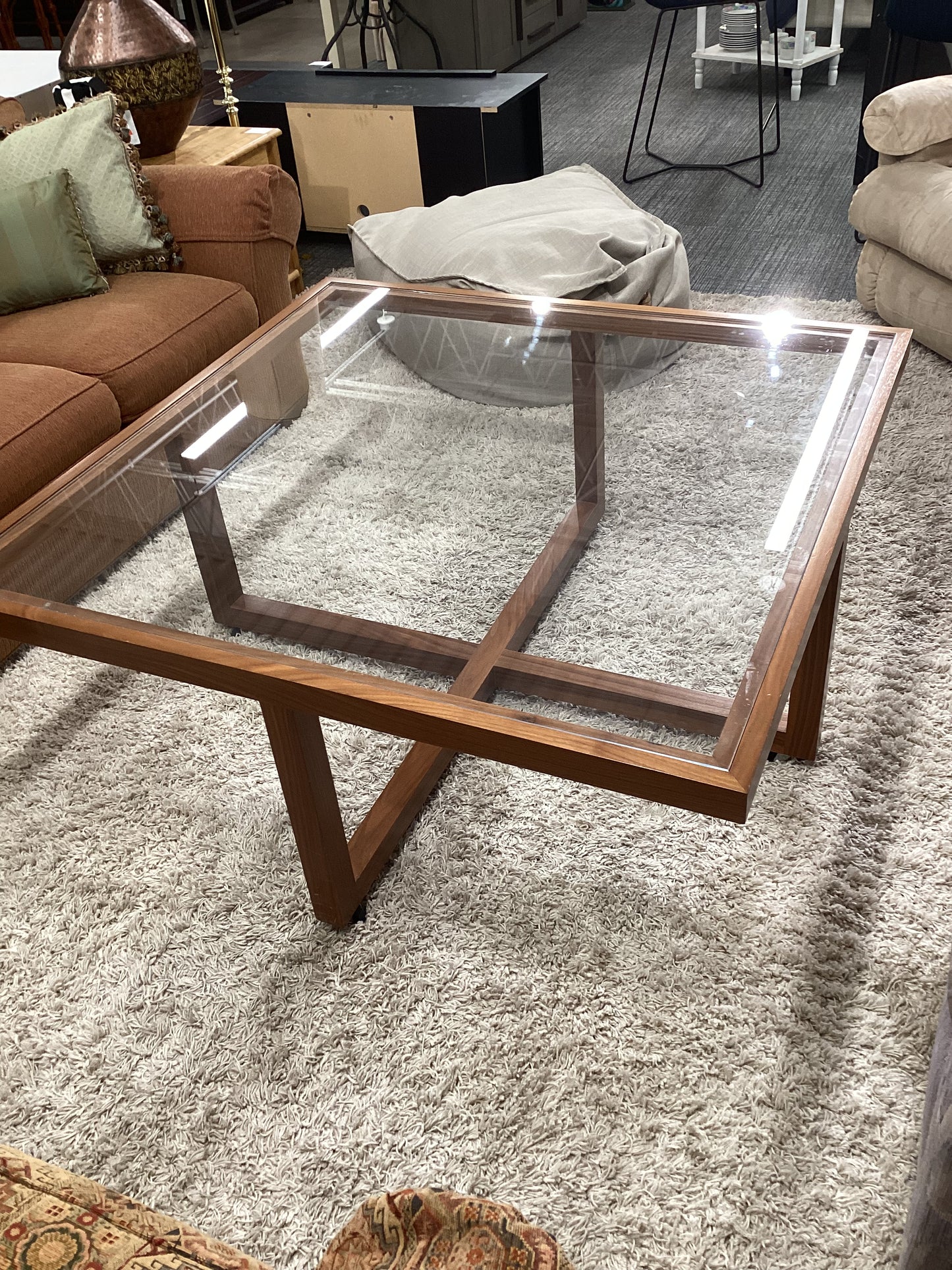 Wood & Glass Coffee Table